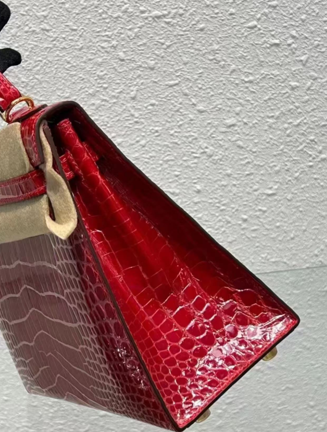 Hermès Kelly 25 red customization