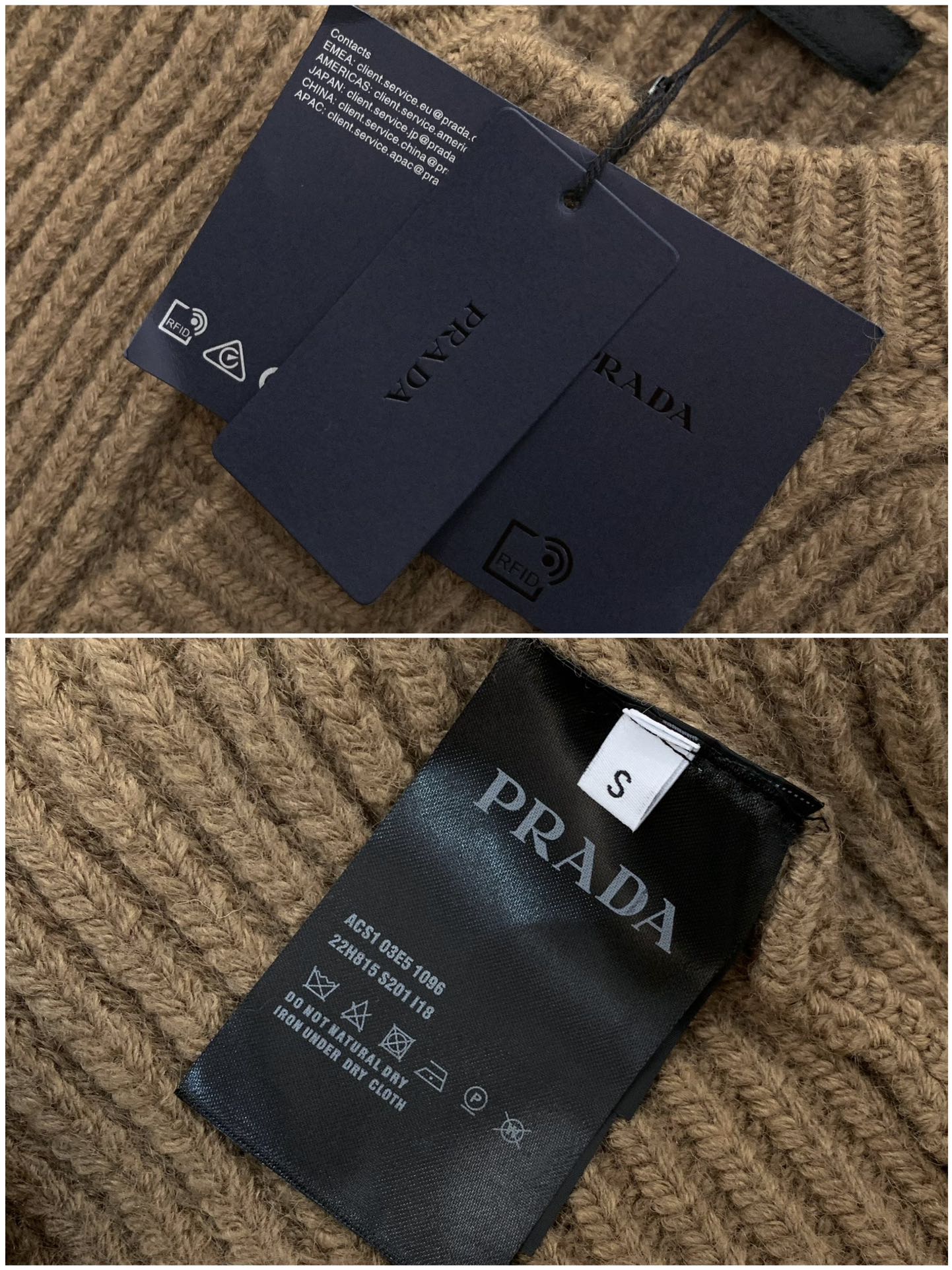 PRADA 2025 Winter Knit Cardigan Sweater