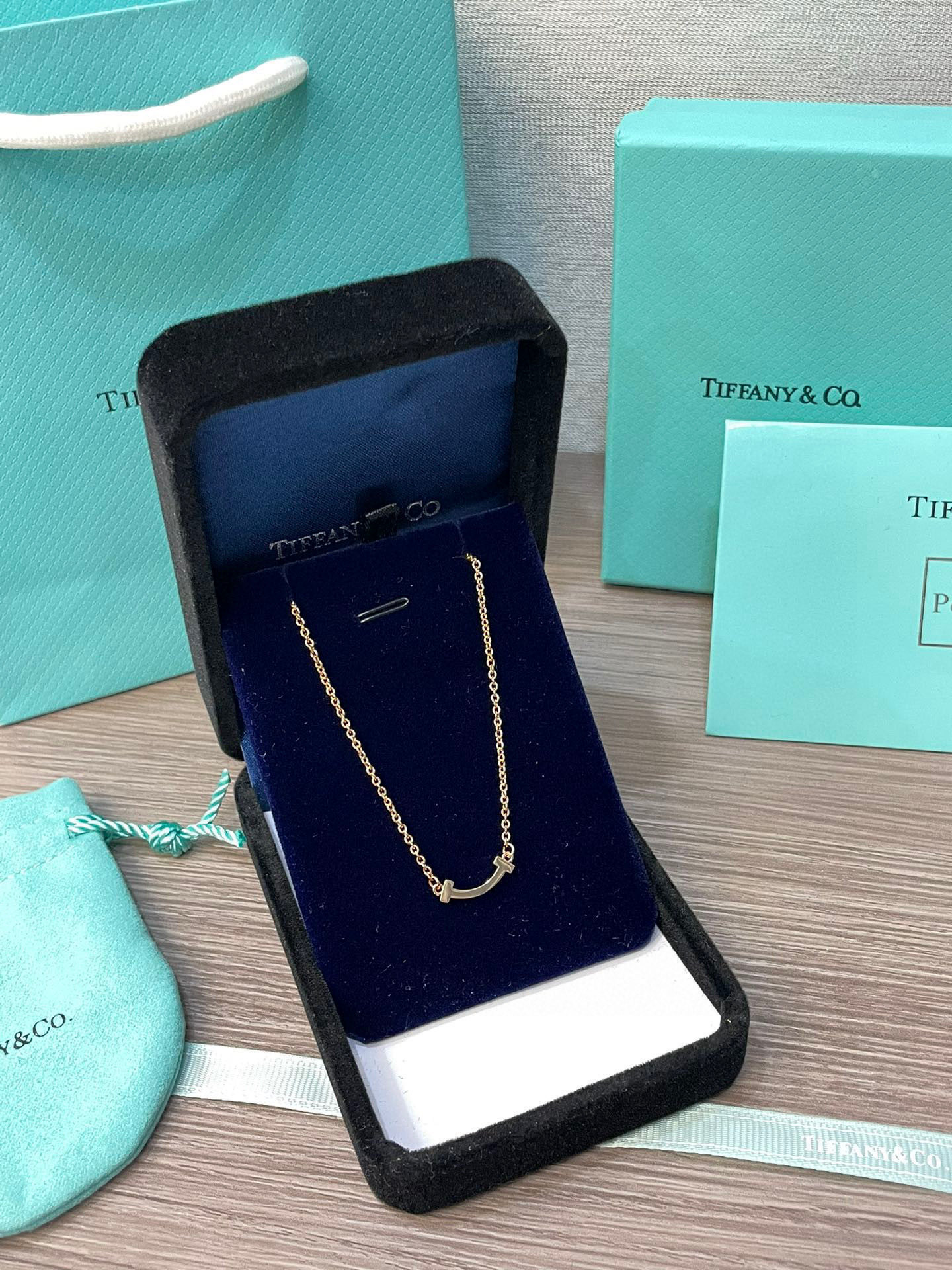 Tiffany Smile Pendant in Yellow Gold