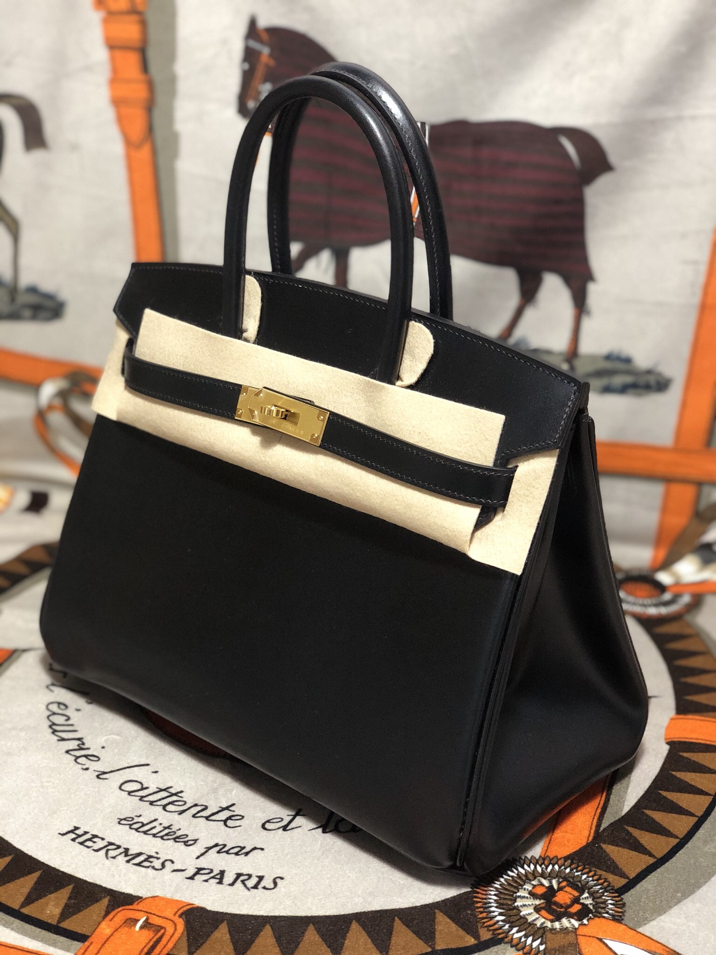 Hermès BOX birkin 30-35 customized