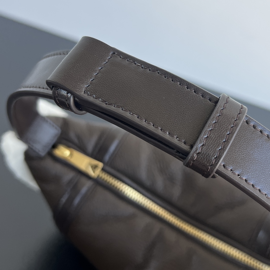 Bottega Veneta wallace mini lamb fur top-handle bag