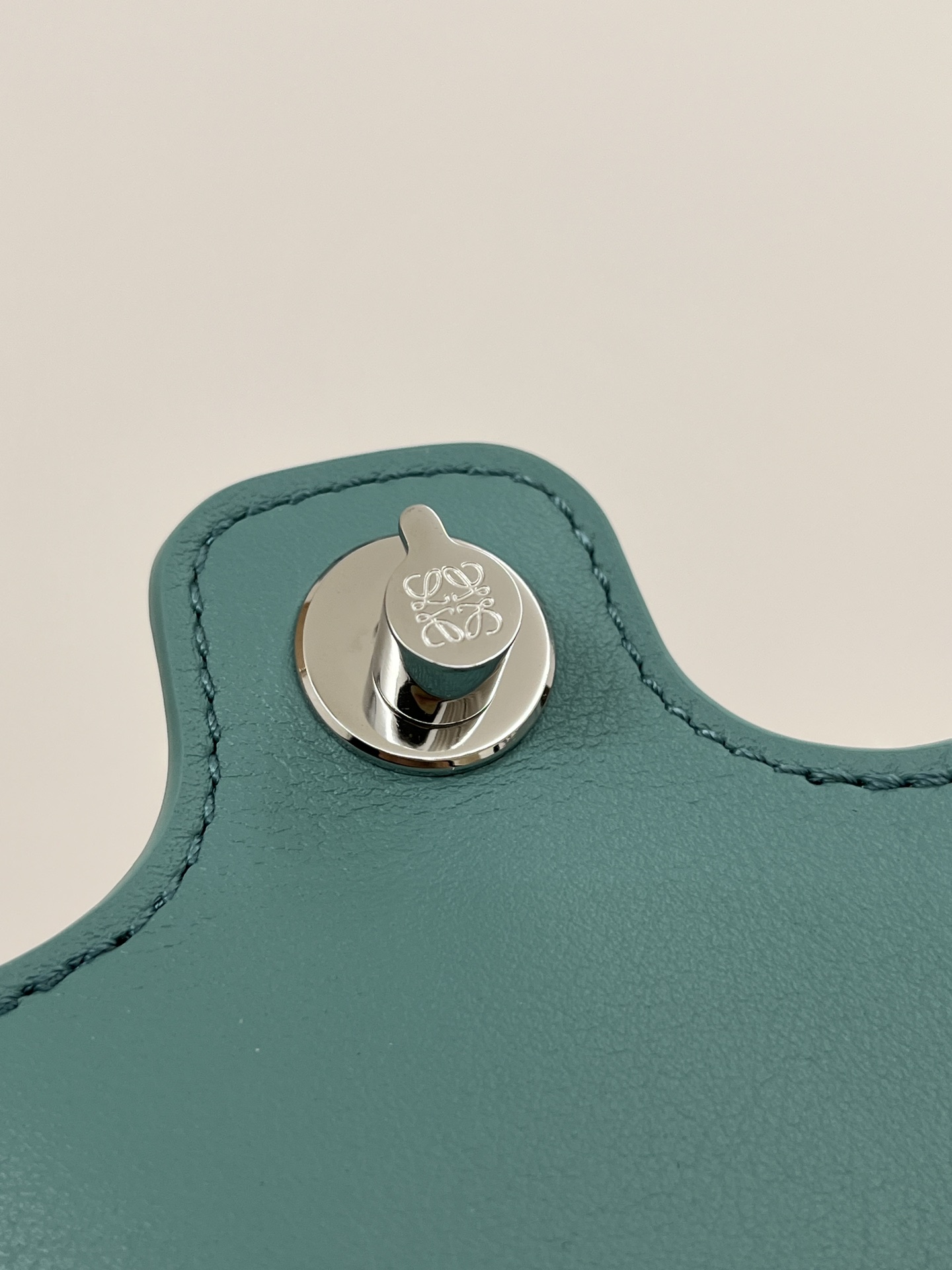 LOEWE Blue Mini Leather Pebble Bucket Bag