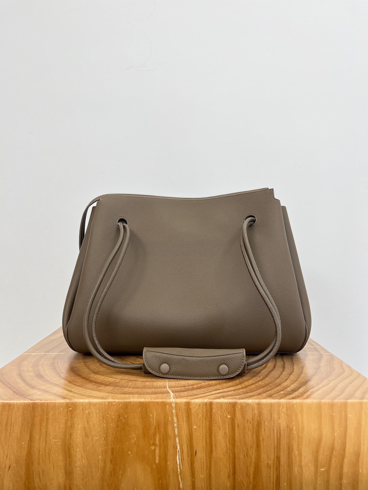 LOEWE Brown Large Grained Leather Madrid Shoulder Bag