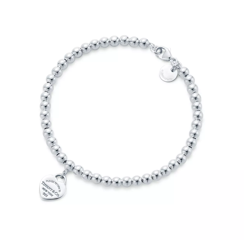 Tiffany Blue® Heart Tag Bead Bracelet in Silver, 4 mm