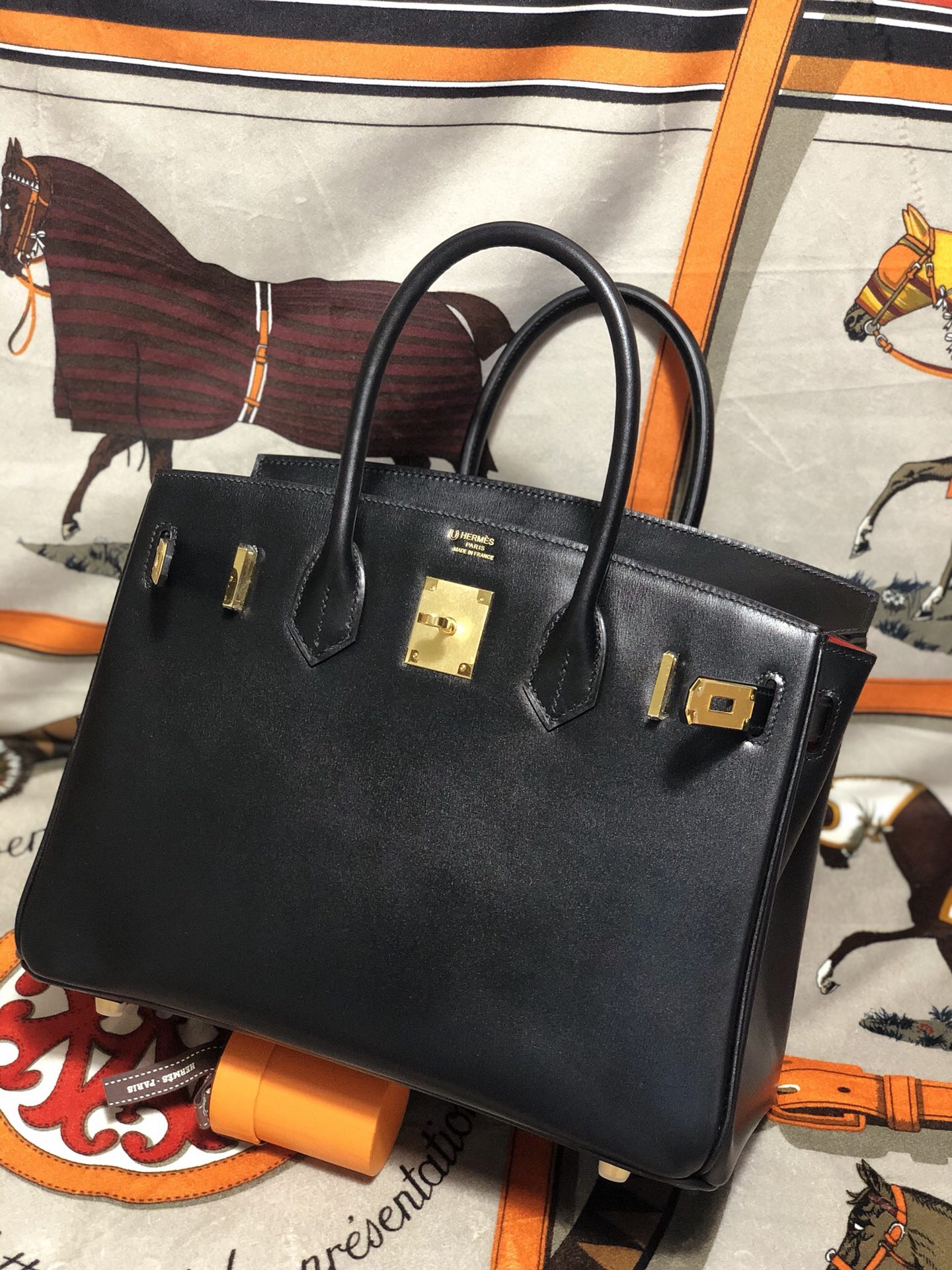 Hermès BOX birkin 30-35 customized