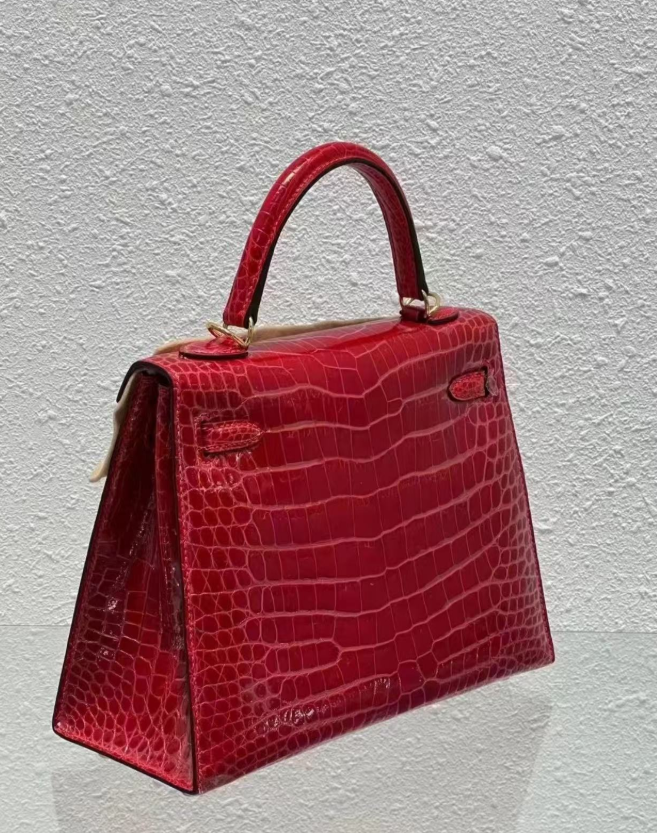 Hermès Kelly 25 red customization