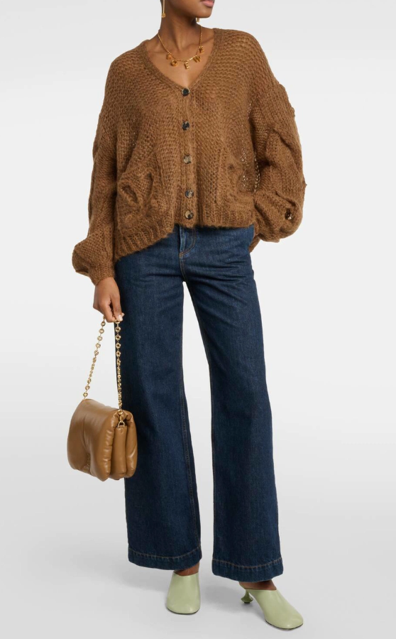Loewe Anagram mohair and wool-blend cardigan