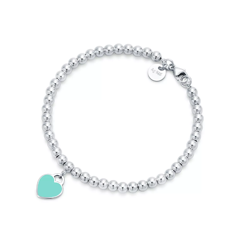 Tiffany Blue® Heart Tag Bead Bracelet in Silver, 4 mm
