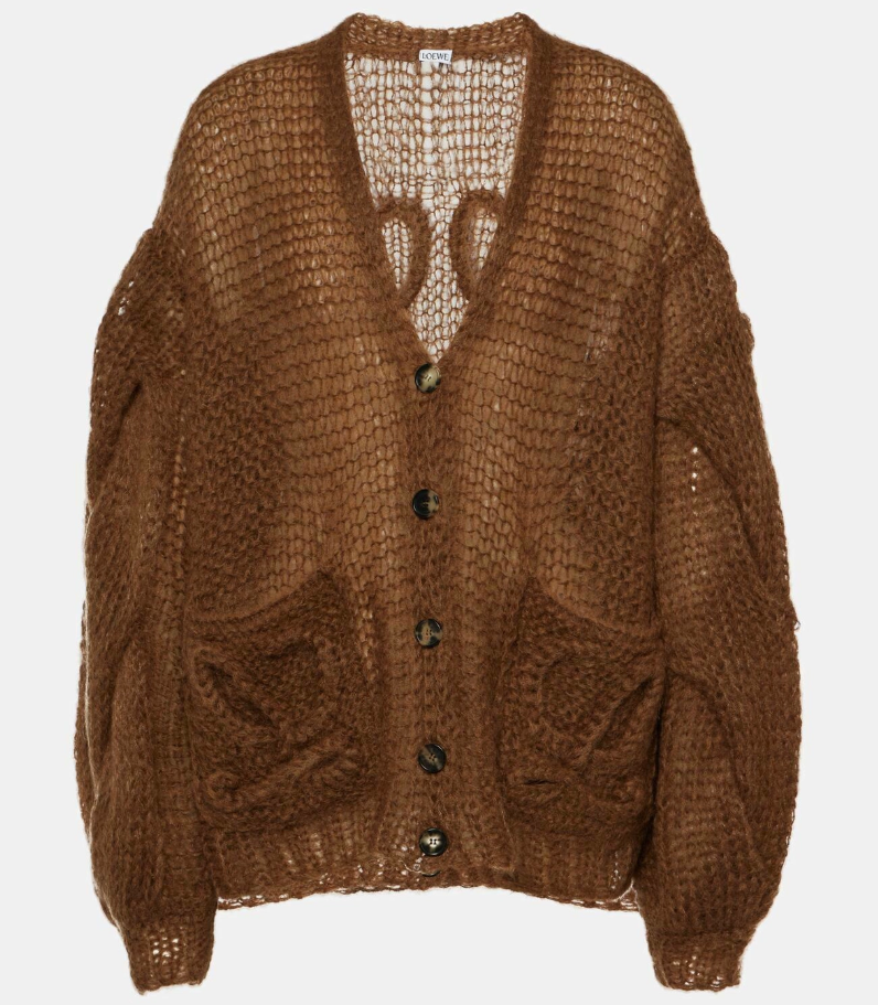 Loewe Anagram mohair and wool-blend cardigan