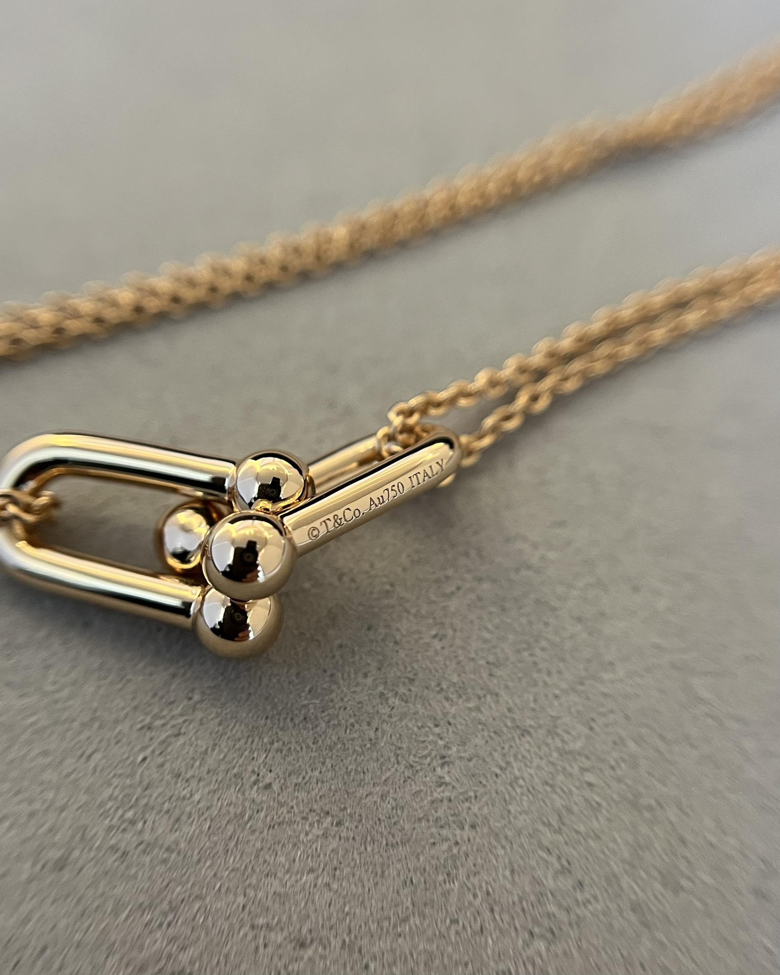 Tiffany HardWear Double Link Necklace in Rose Gold