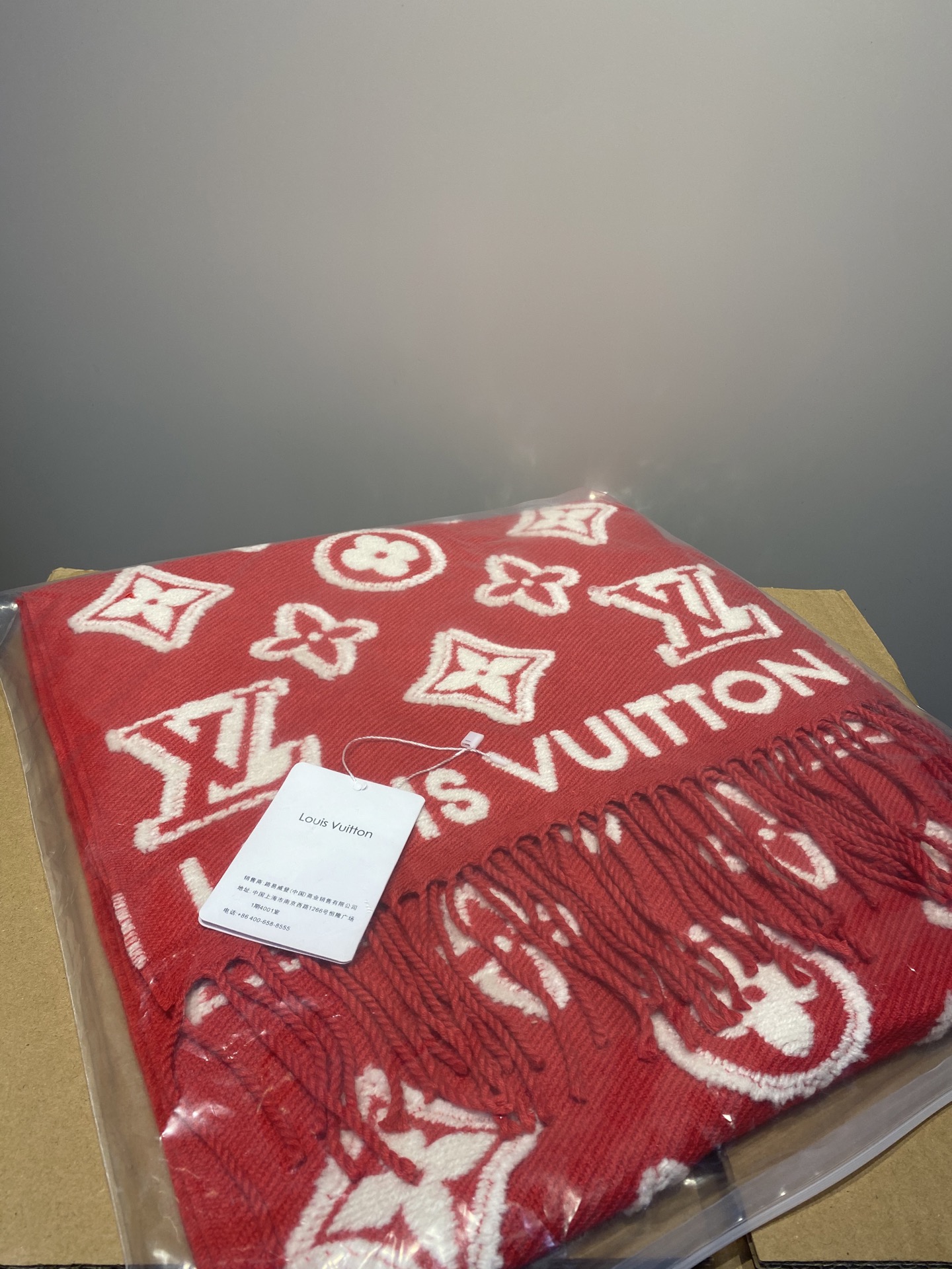 Louis Vuitton-Inspired Embossed Scarf