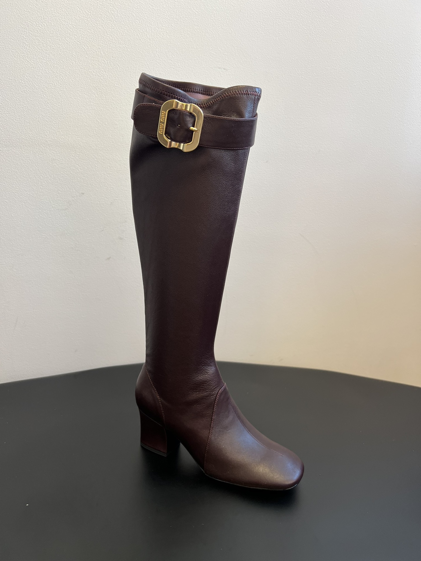 Miu miu High boots with buckle
