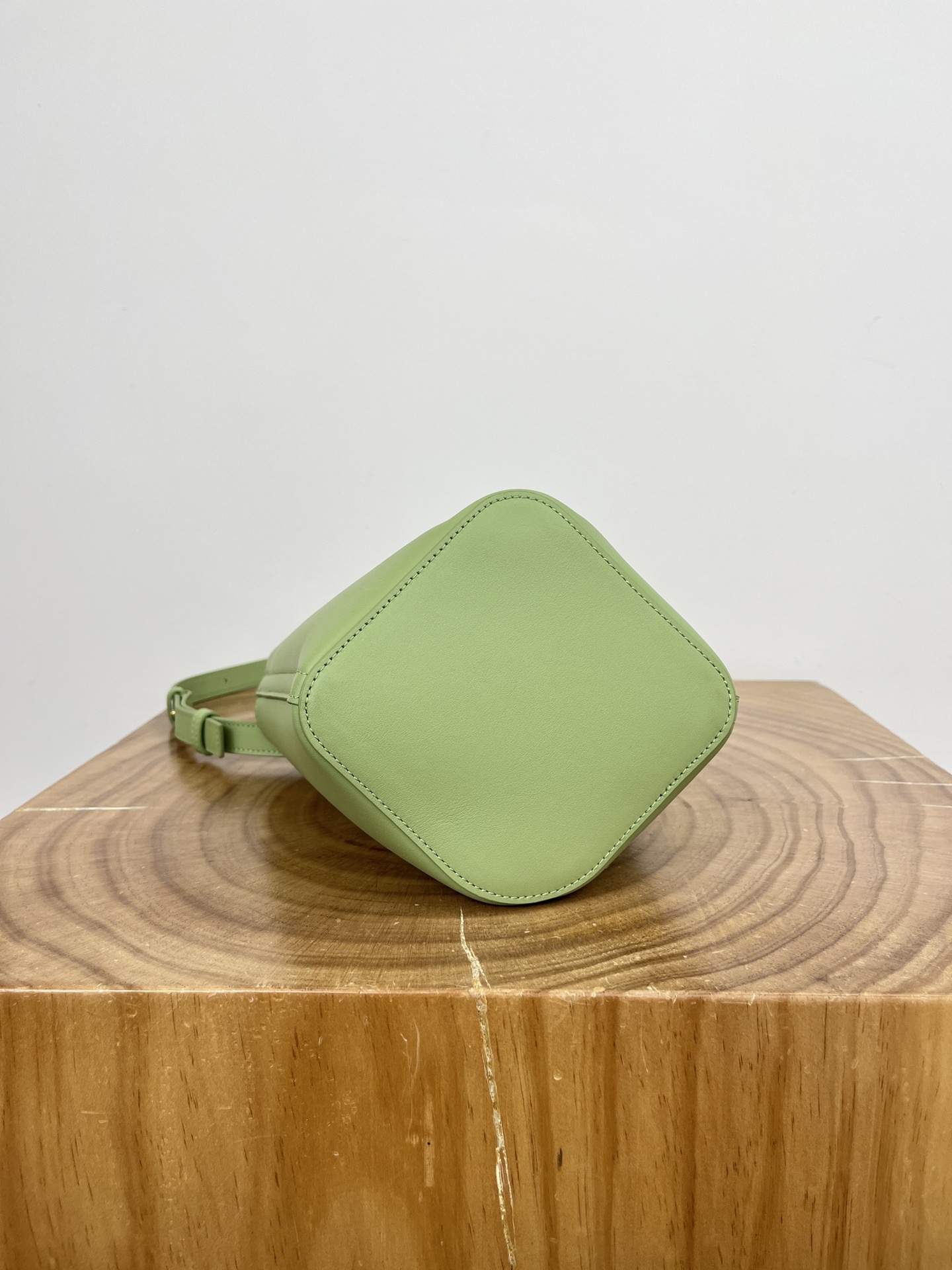 LOEWE Mini Pebble Bucket Bag Green