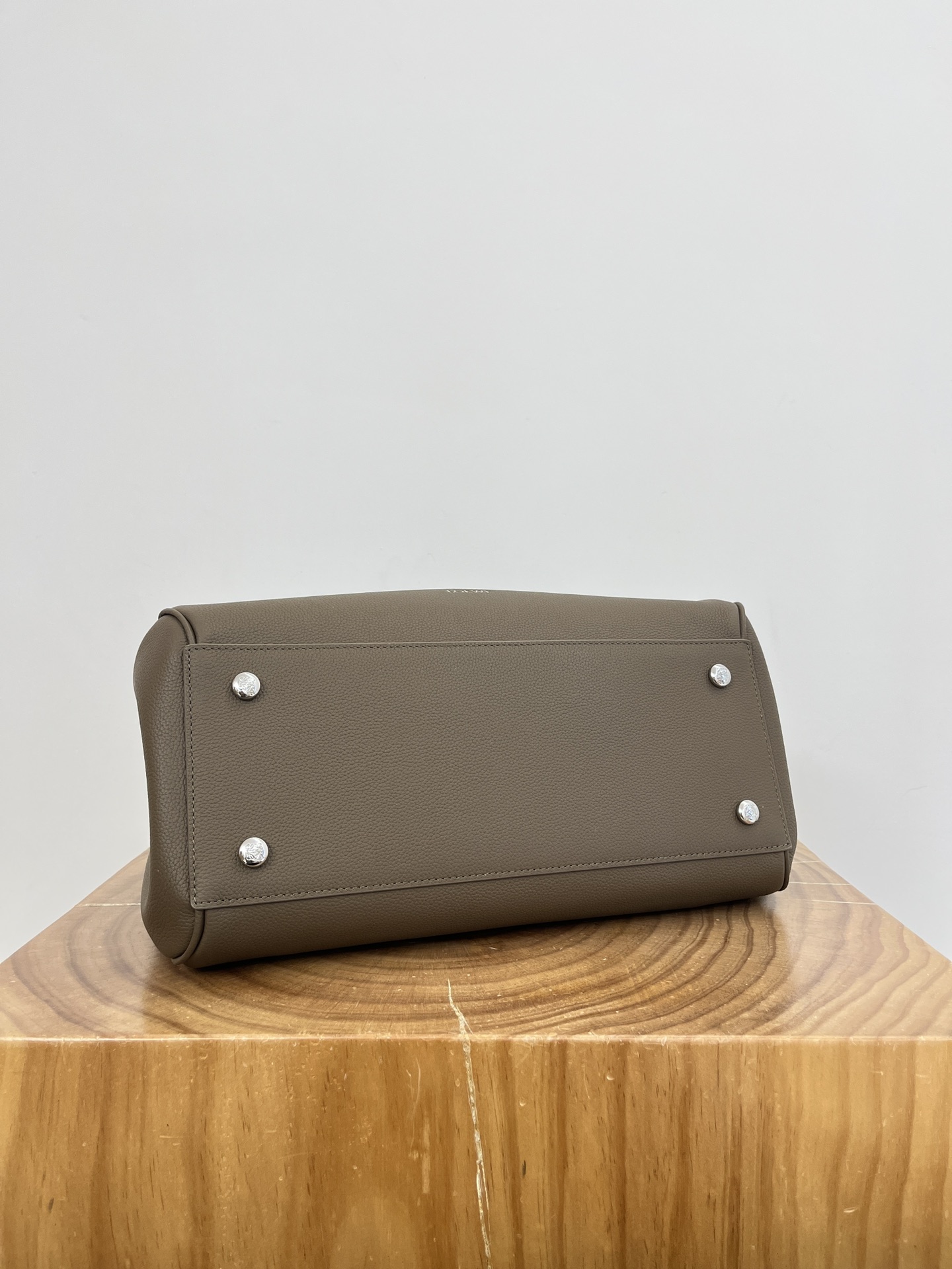 LOEWE Brown Large Grained Leather Madrid Shoulder Bag