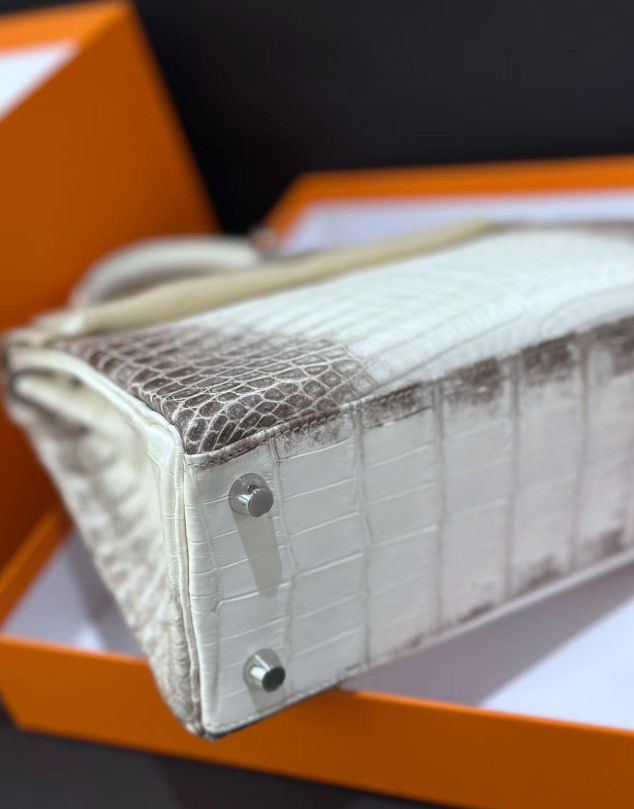 Hermès Kelly Himalayan 25-30 crocodile skin
