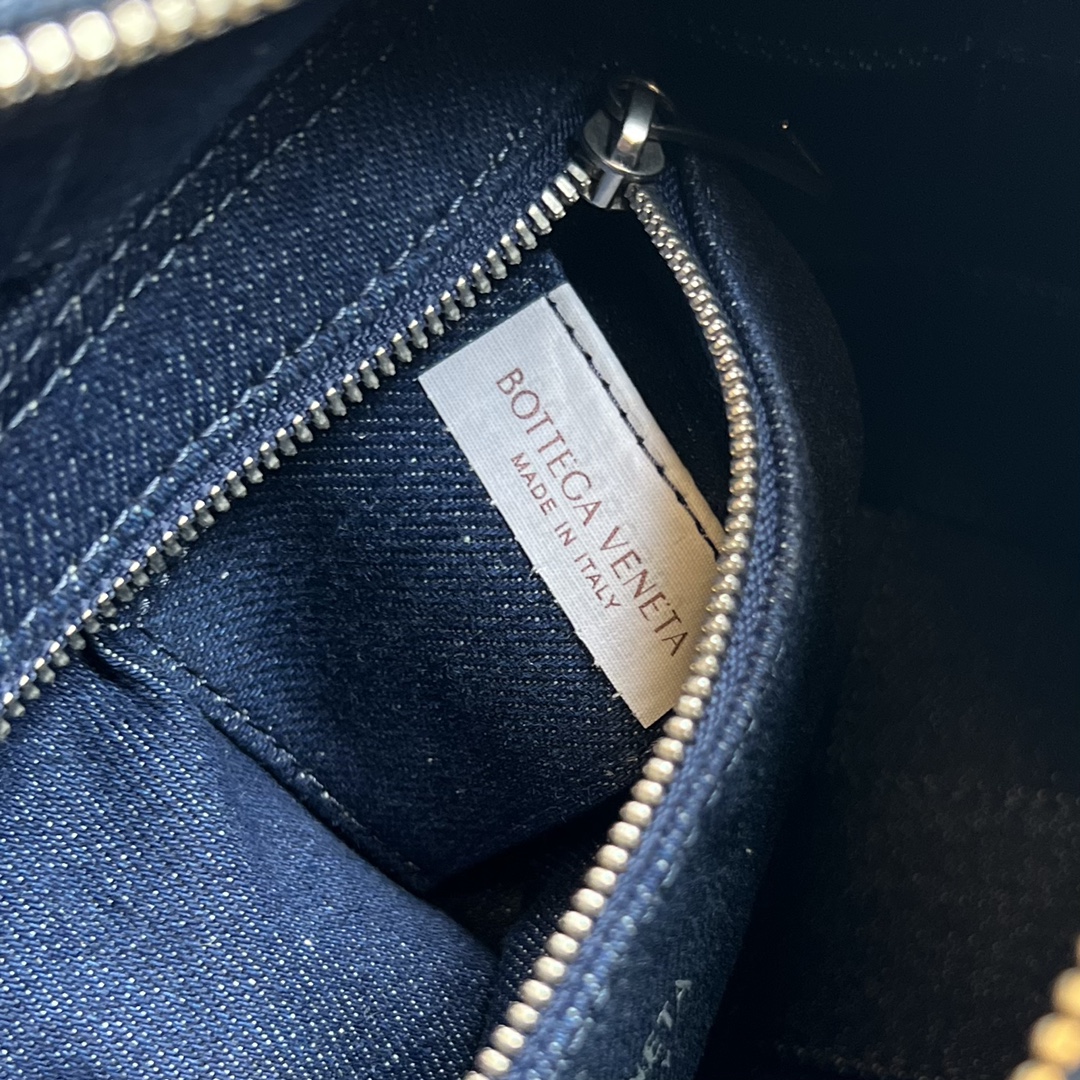 Bottega Veneta Small Cassette Intrecciato Denim Crossbody Bag