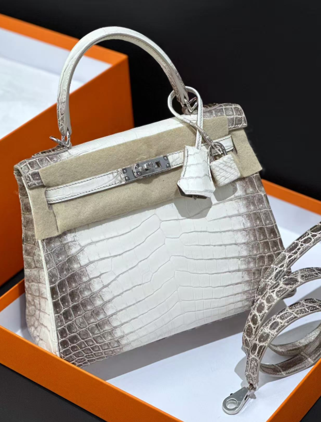 Hermès Kelly Himalayan 25-30 crocodile skin