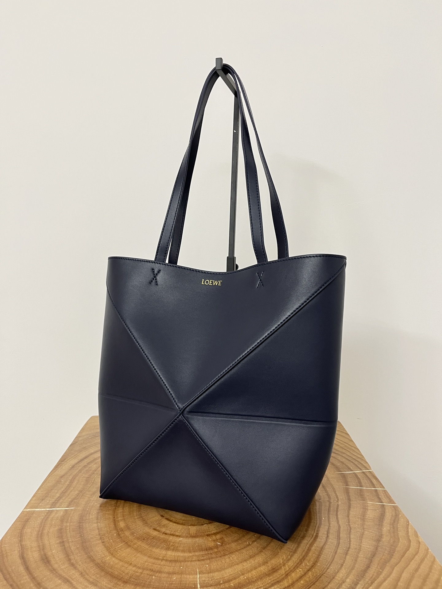 LOEWE Medium Puzzle Fold tote in shiny calfskin