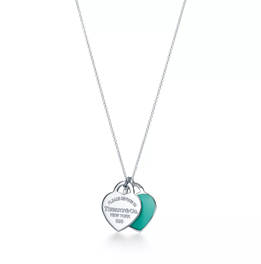 Tiffany Blue® Double Heart Tag Pendant in Silver, Small