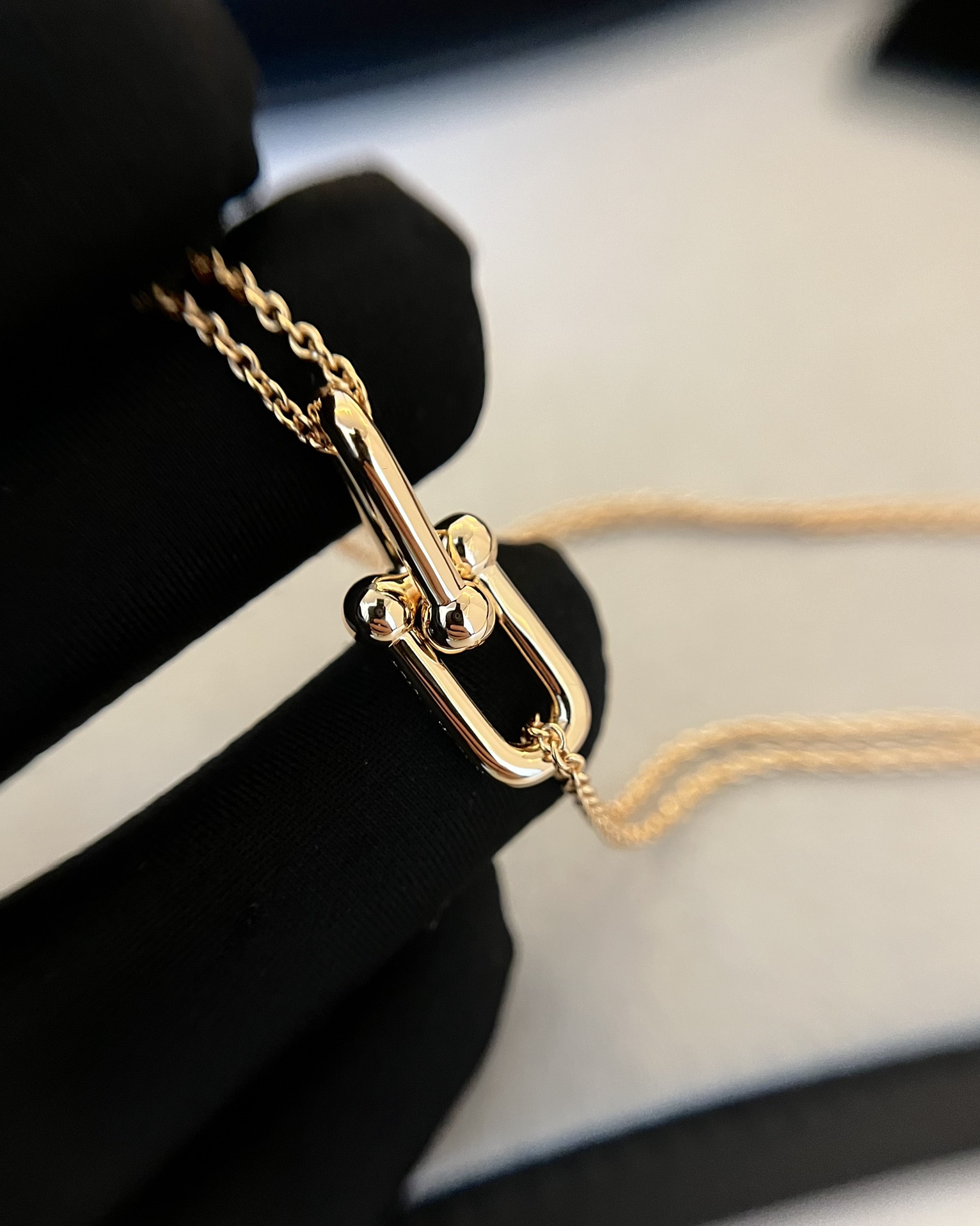 Tiffany HardWear Double Link Necklace in Rose Gold