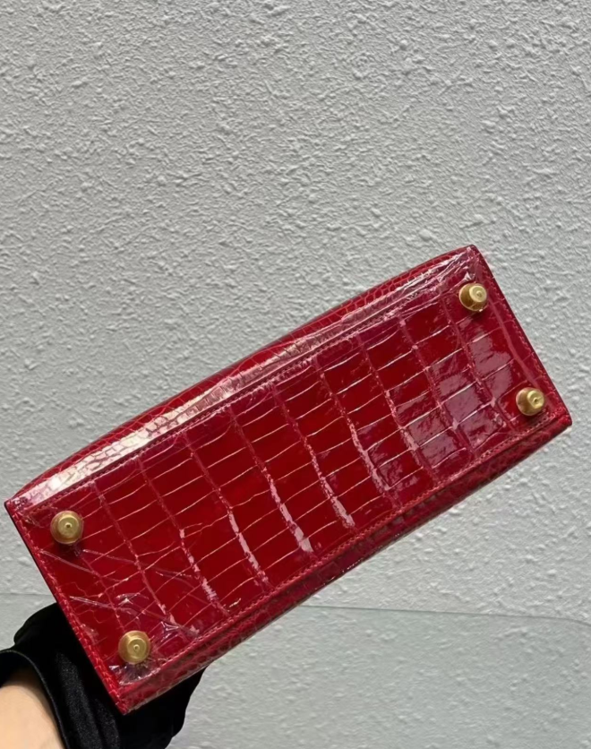 Hermès Kelly 25 red customization