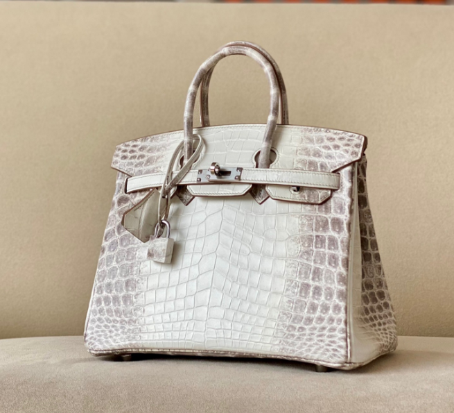 Hermès Brikin Himalayan 25 crocodile skin