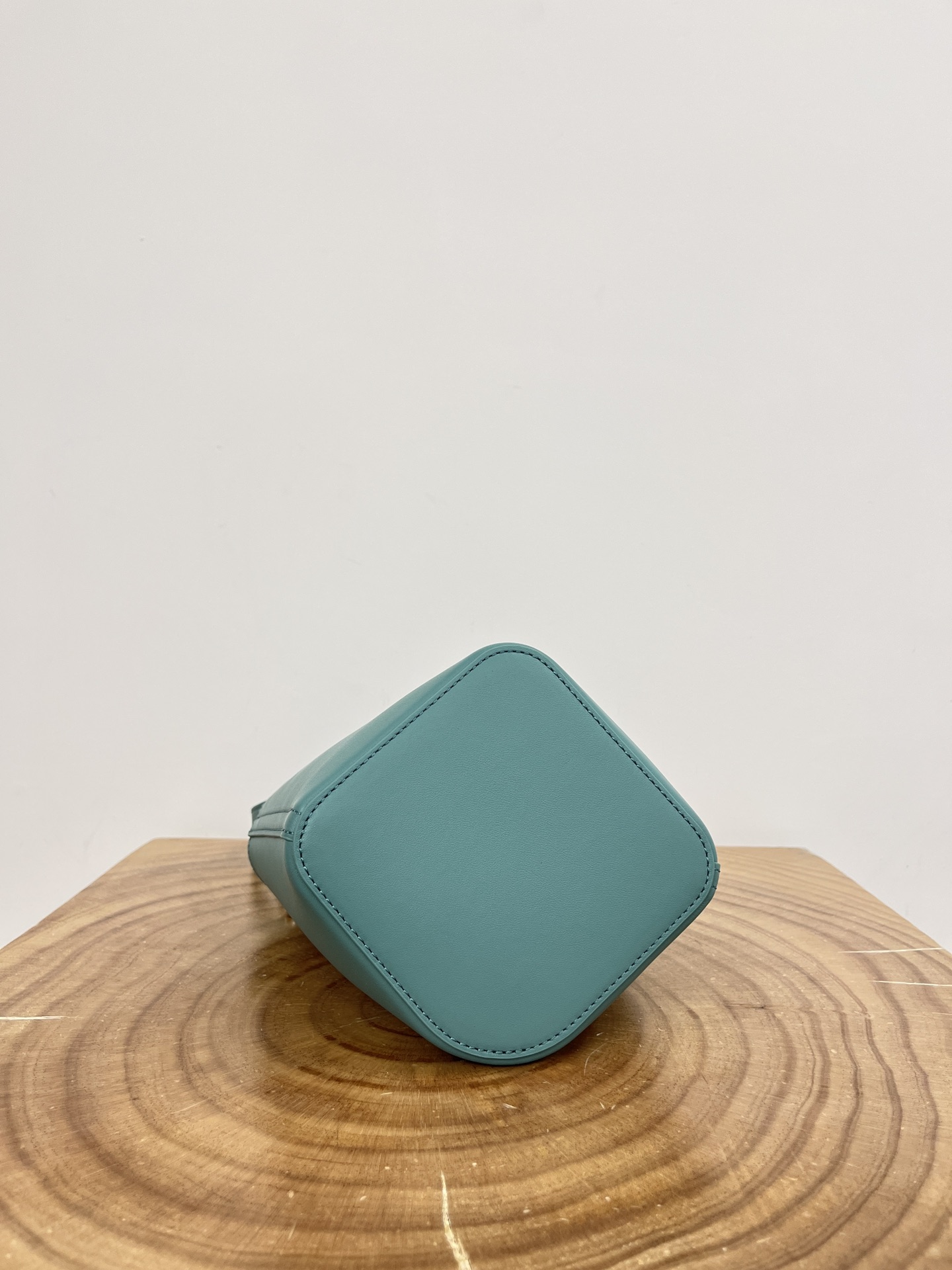 LOEWE Blue Mini Leather Pebble Bucket Bag