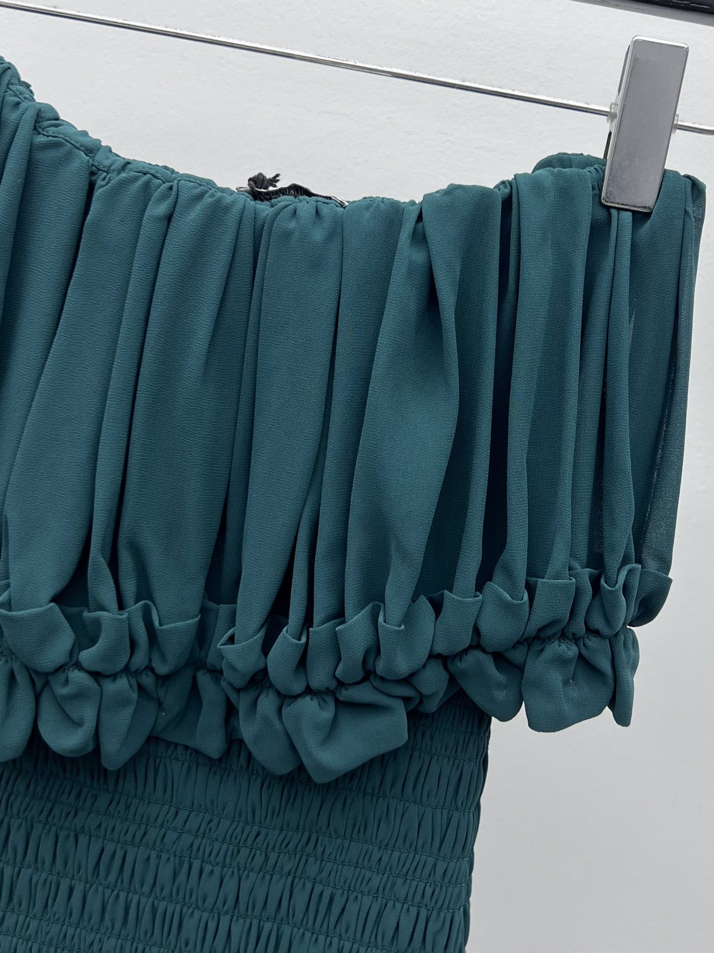 YSL Ruffled Strapless Dress