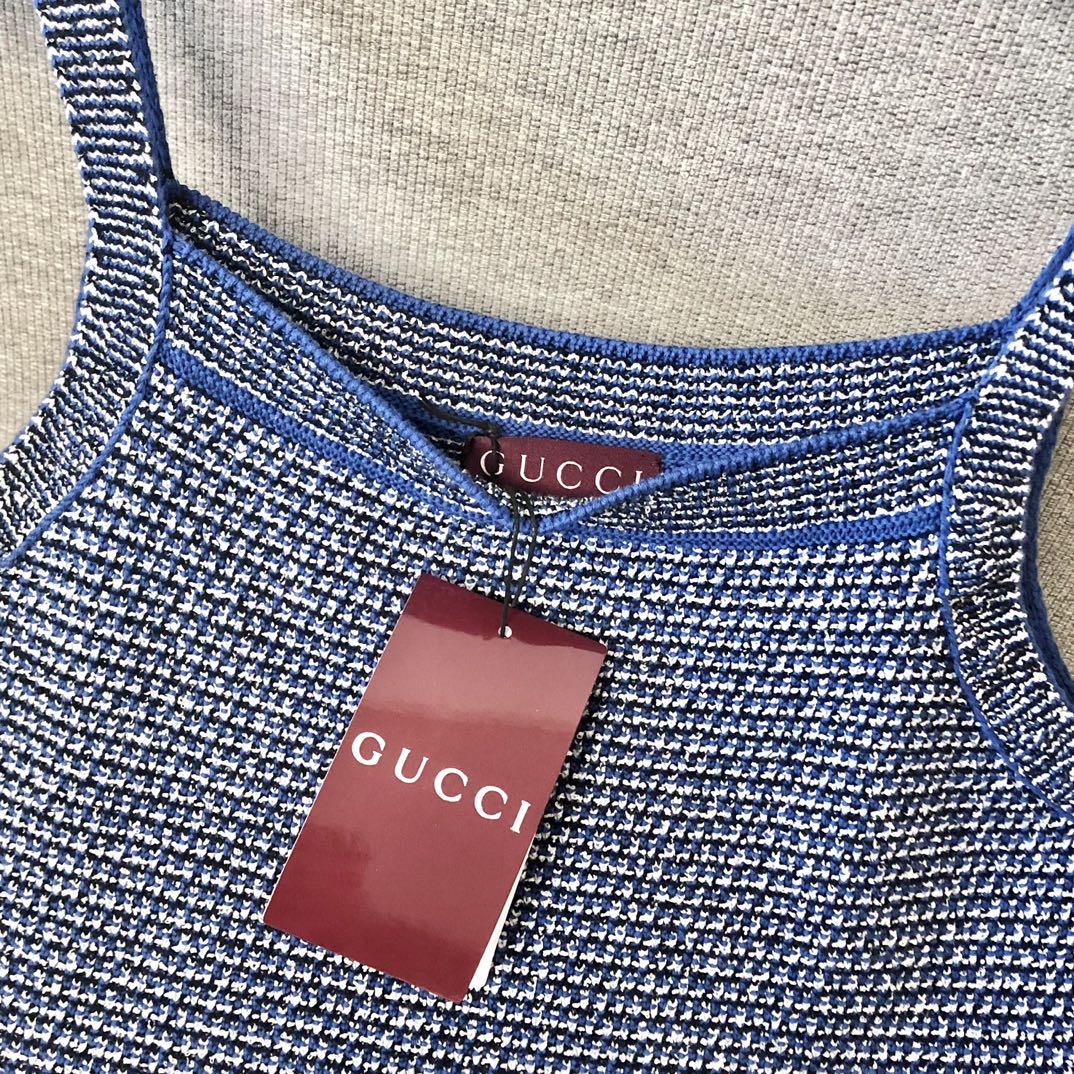 GUCCI Striped Cotton-Blend Bouclé Mini Dress