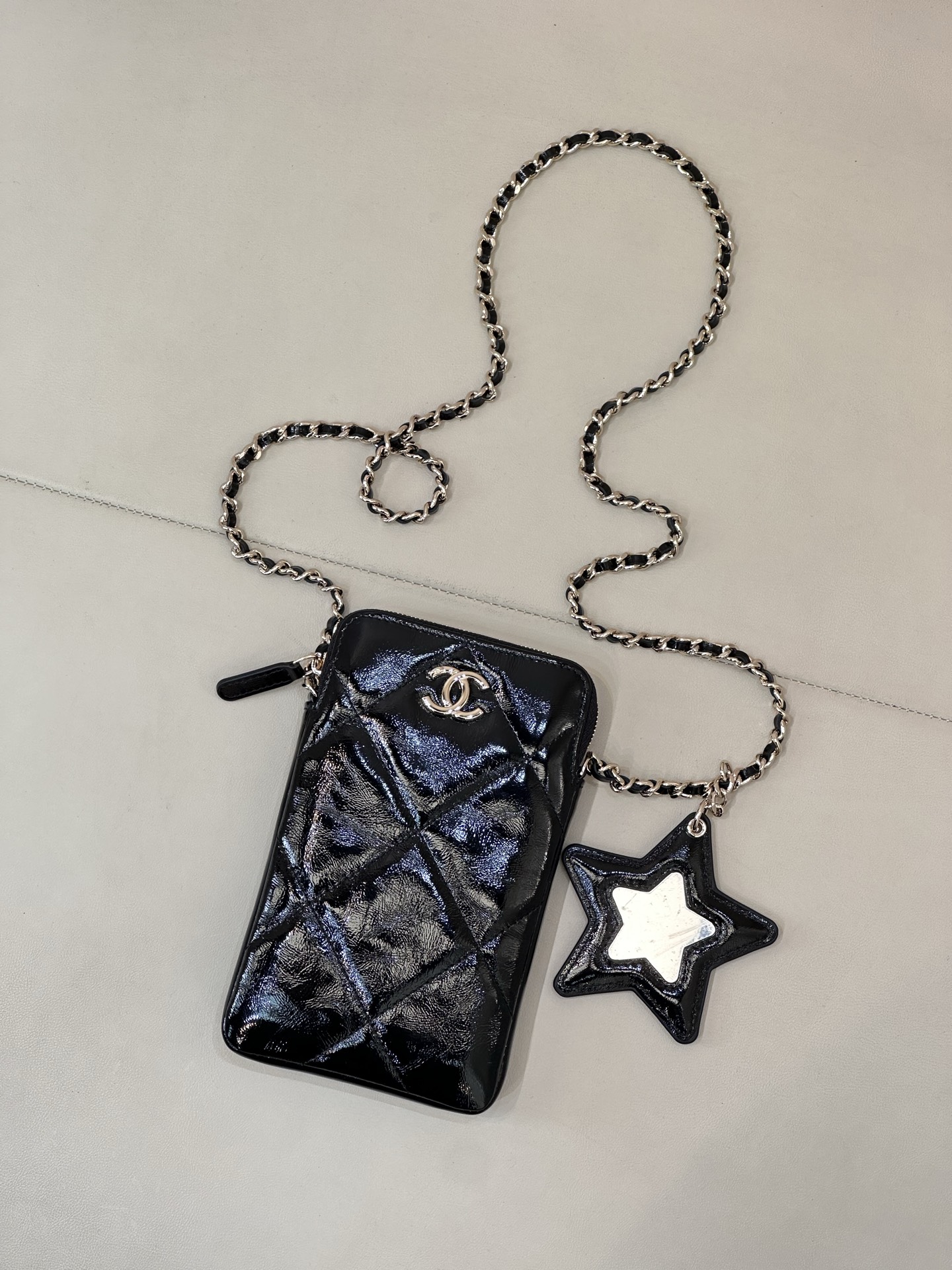 CHANEL Phone Holder with Chain