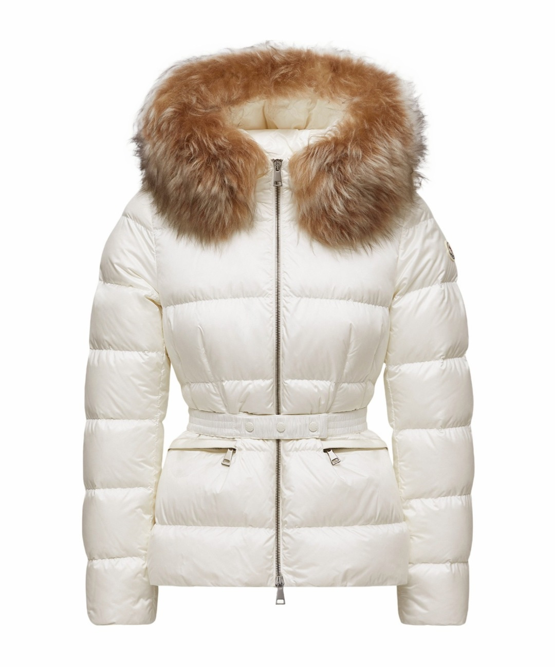 Moncler Boed Hooded Shearling-Trimmed Short Down Jacket