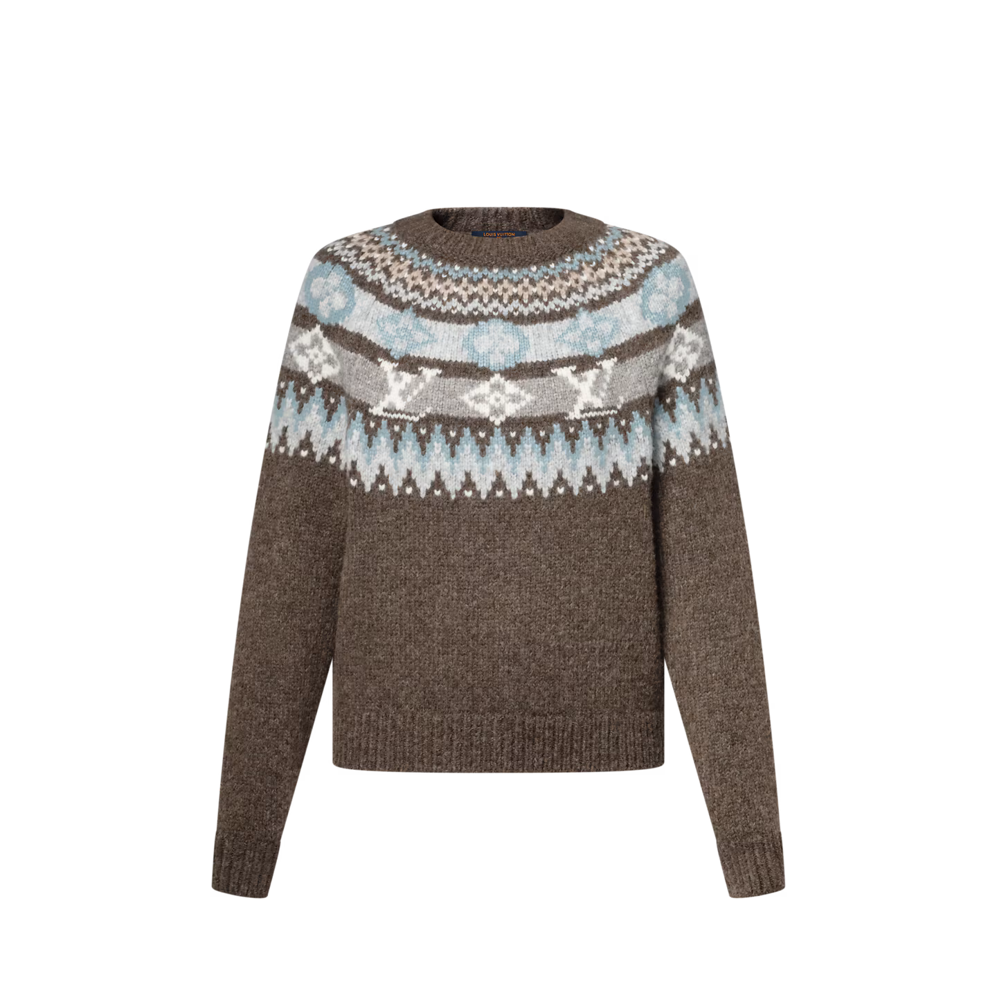 LV Ski Geometric Monogram Knit Pullover