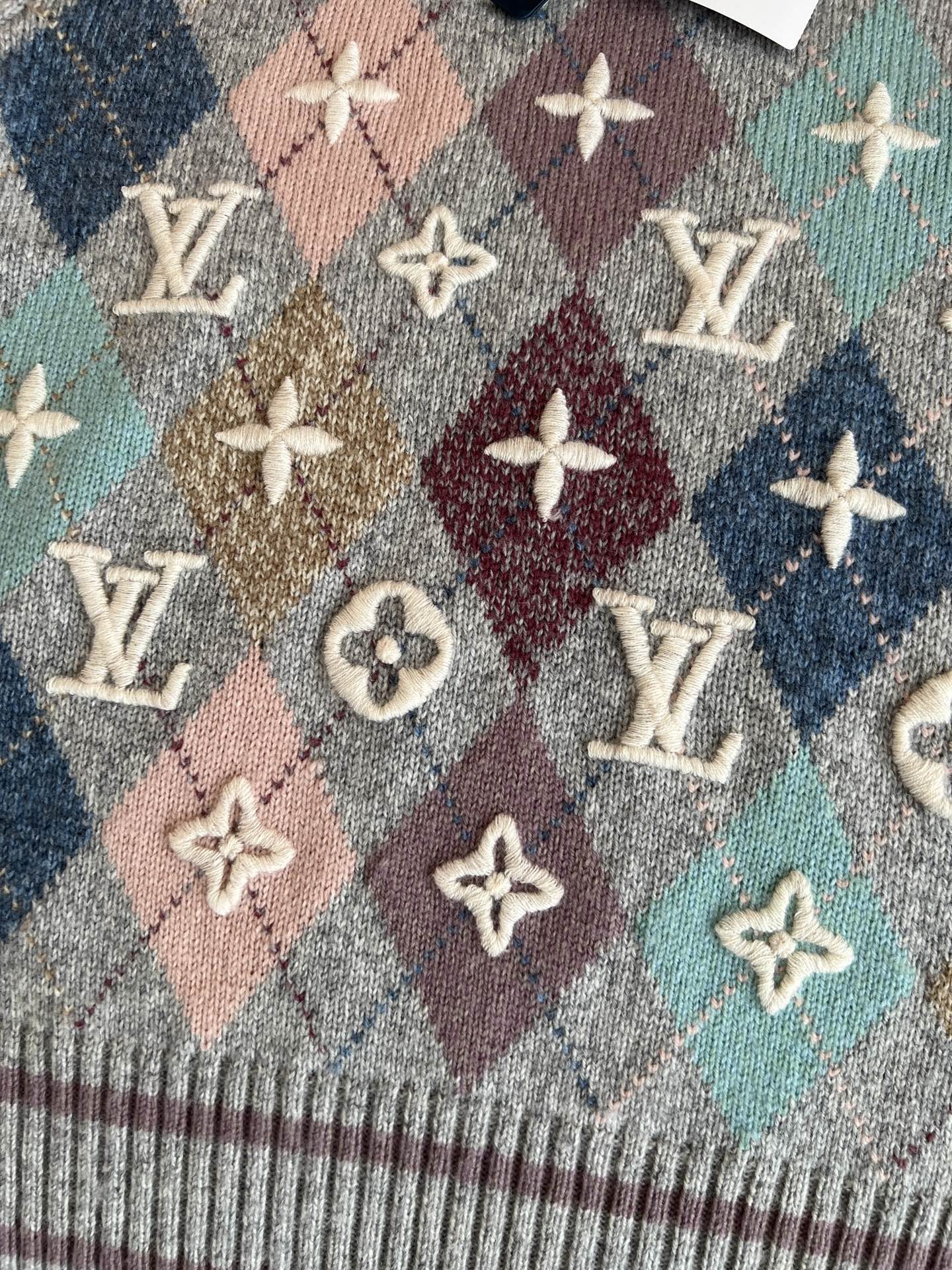 LV Ski 3D Signature Argyle Pullover