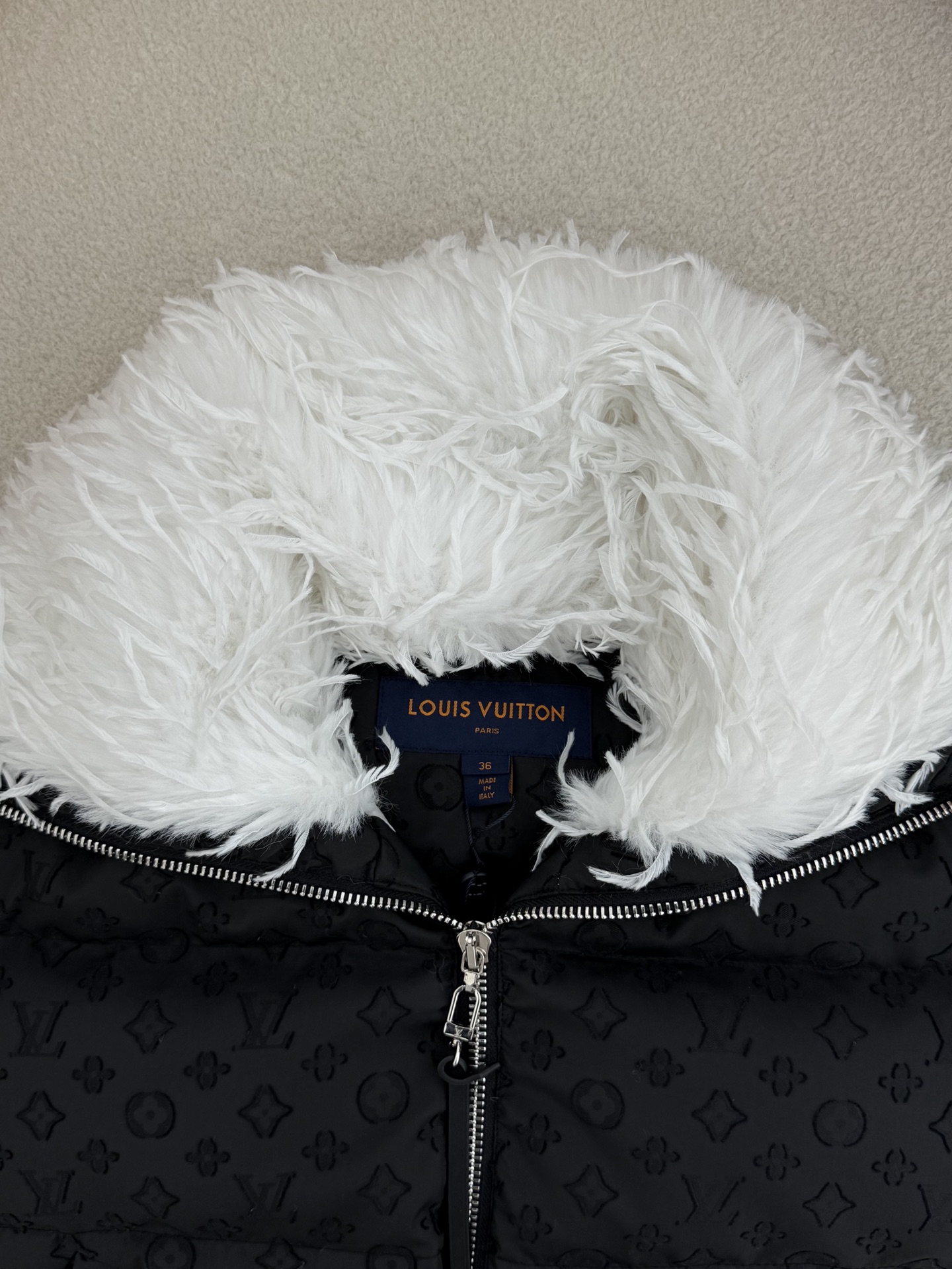 LV New Feather Collar Puffer Jacket
