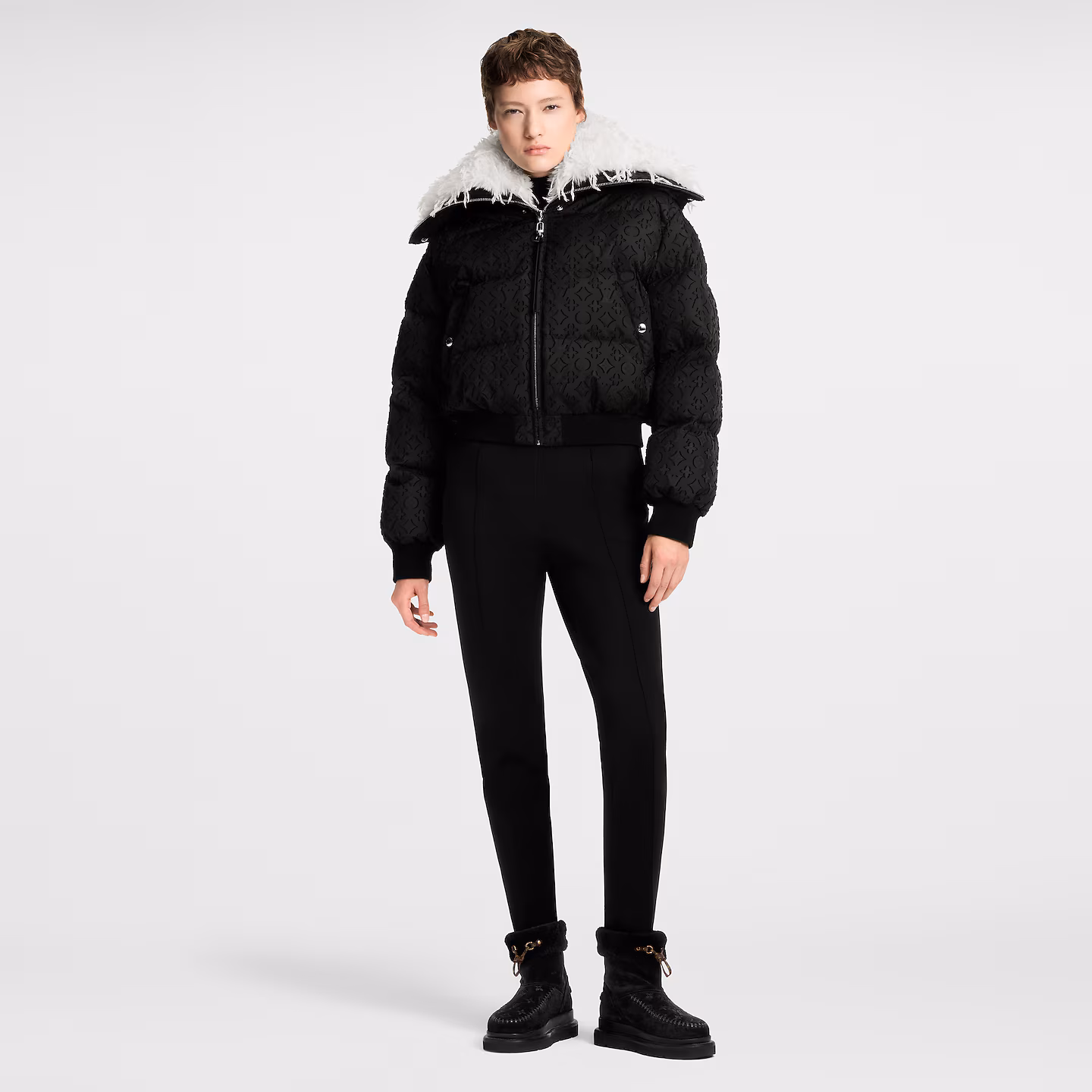 LV New Feather Collar Puffer Jacket