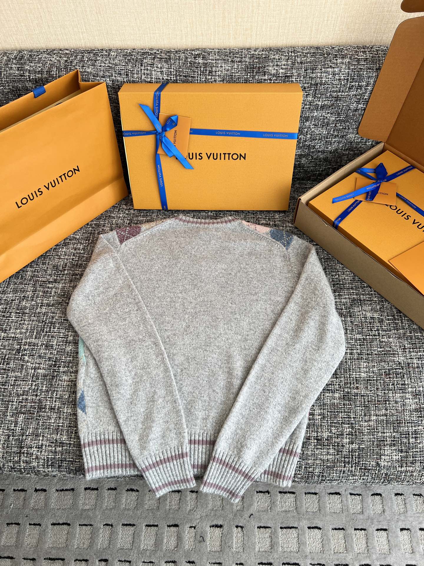 LV Ski 3D Signature Argyle Pullover