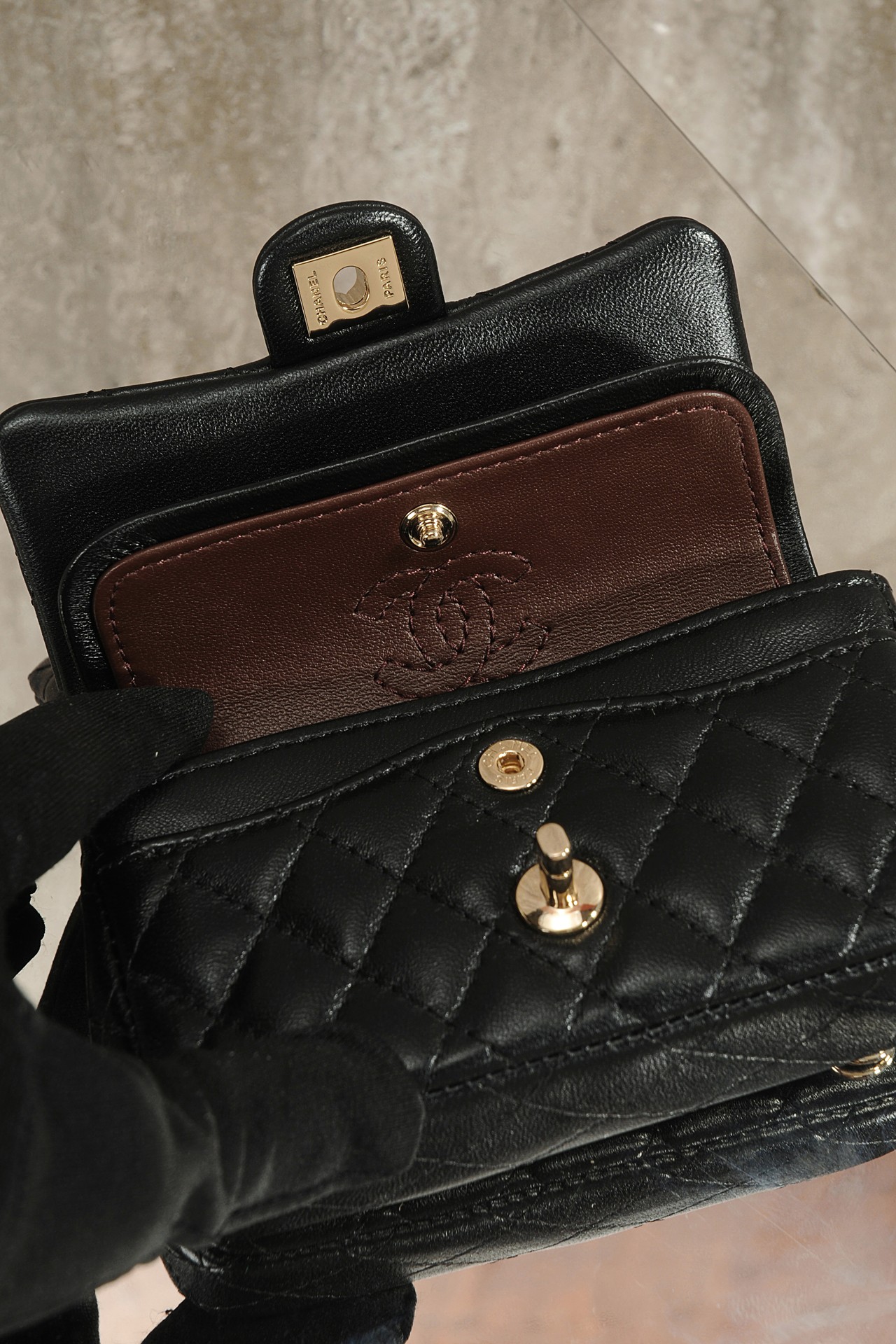 Chanel Pearl Heart Charm Mini Flap Bag