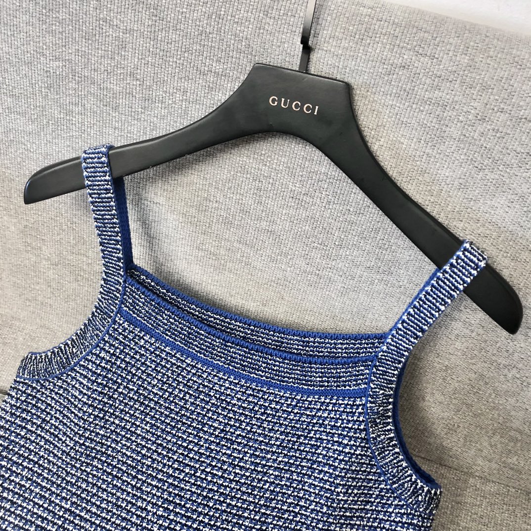 GUCCI Striped Cotton-Blend Bouclé Mini Dress