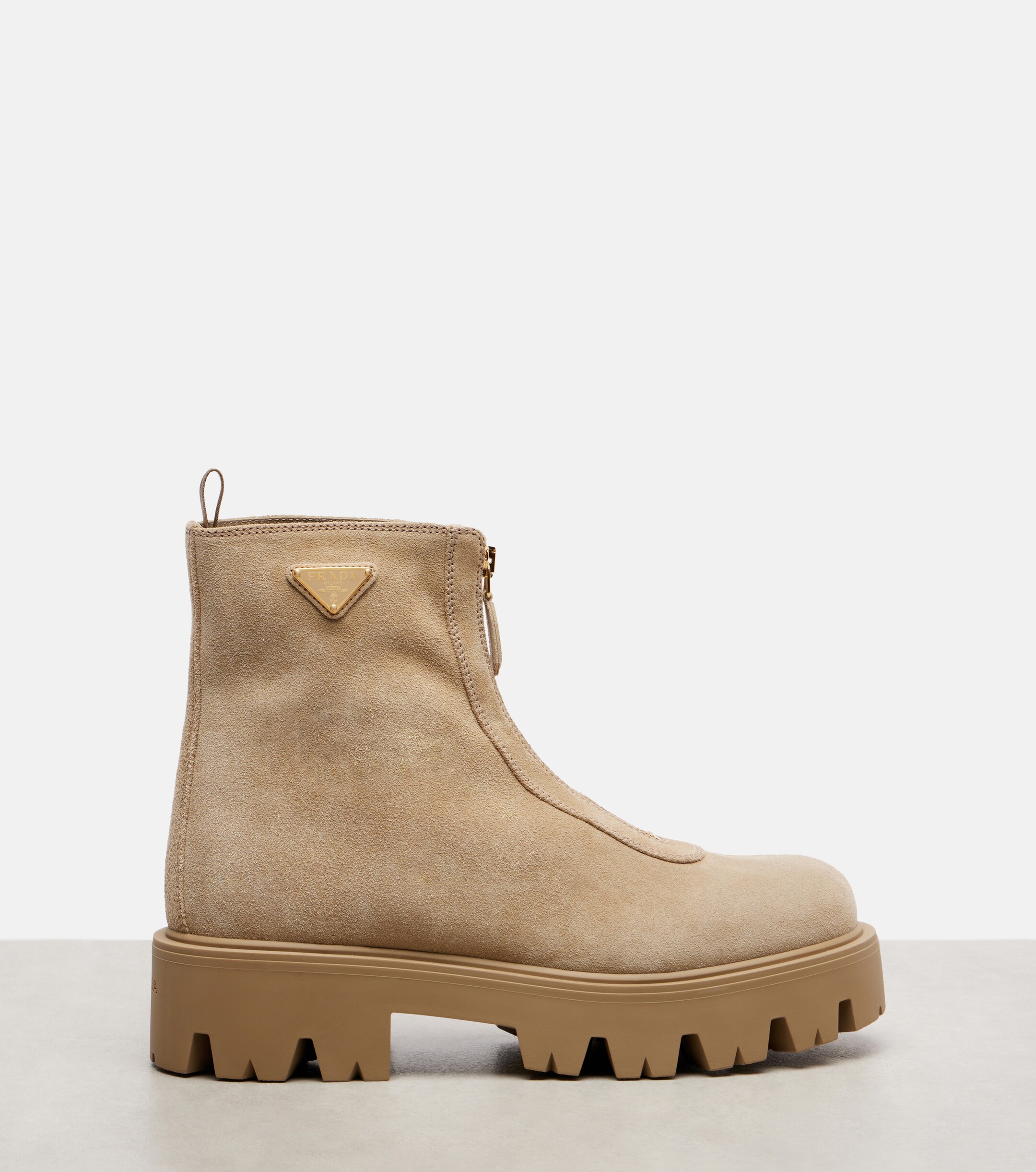 Prada Suede platform ankle boots