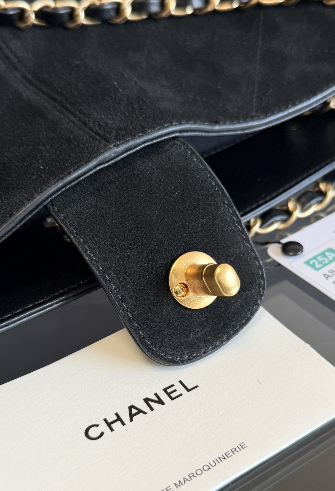 CHANEL 25A Suede Lambskin Bag