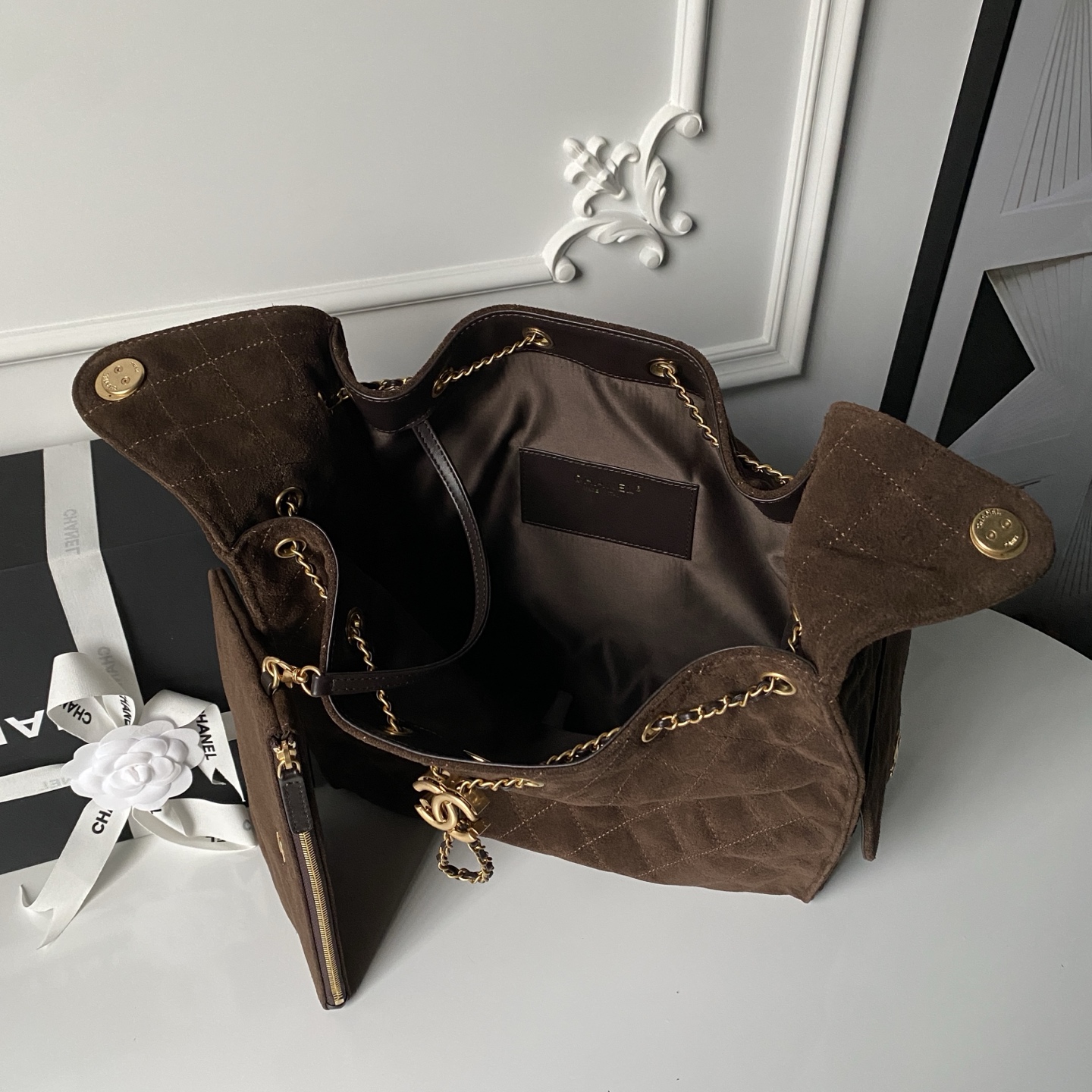 CHANEL Medium 25 Hobo Bag in Suede