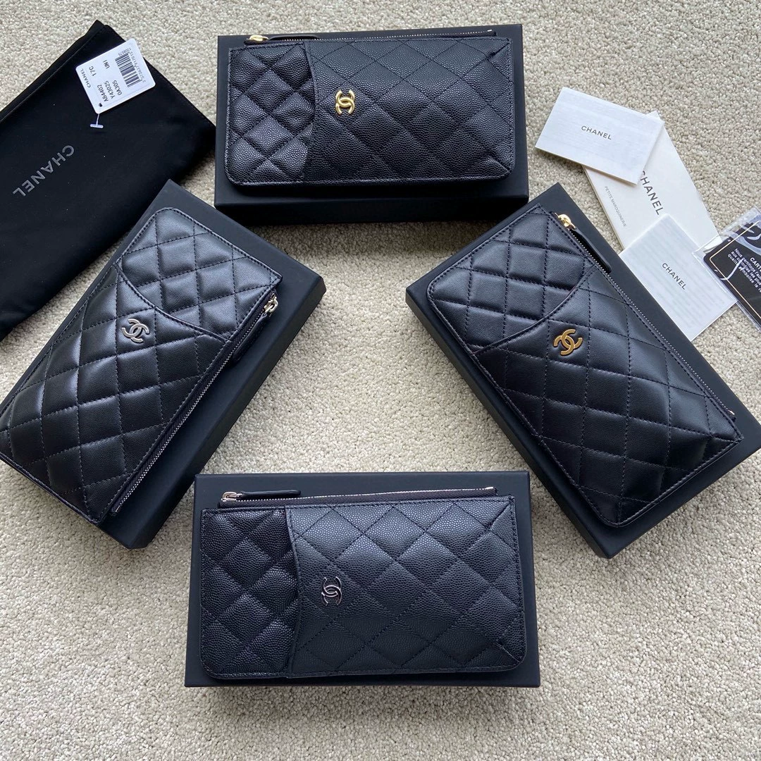 Chanel Black  Phone & Card Holder Bag