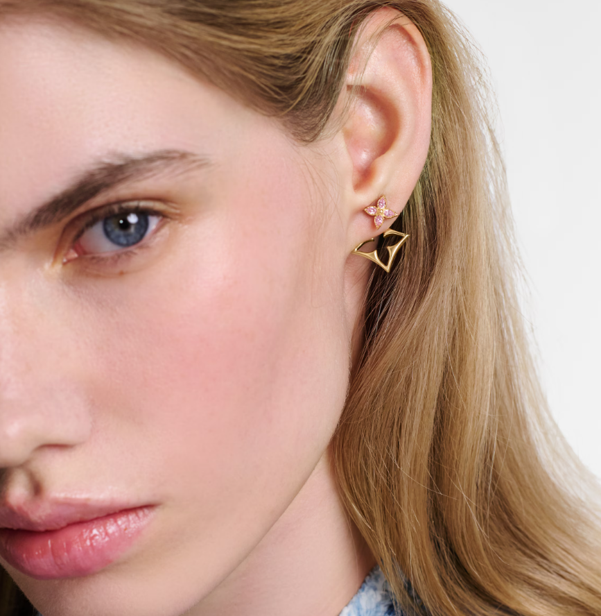 LOUIS VUITTON M03241 Flowergram Strass Earrings