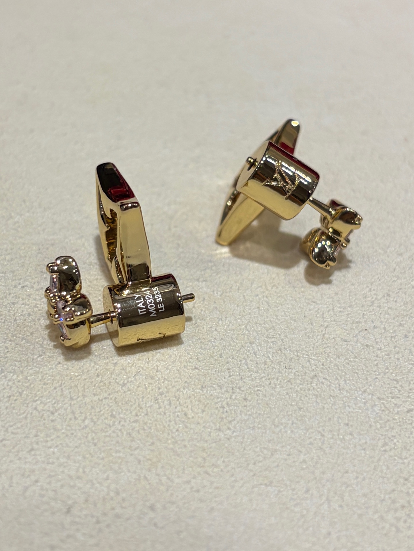 LOUIS VUITTON M03241 Flowergram Strass Earrings