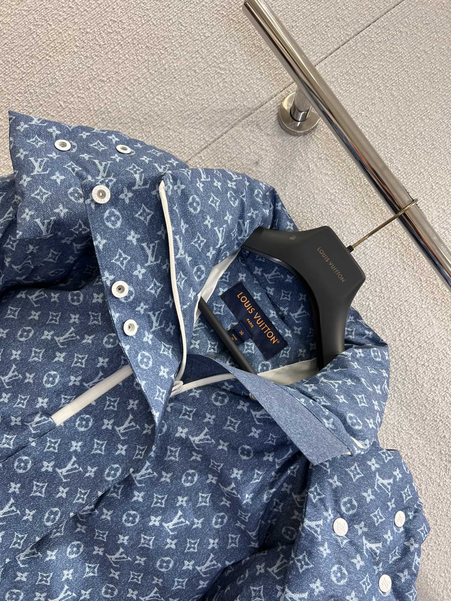 LOUIS VUITTON LV Ski Denim-Effect Monogram Ski Jacket