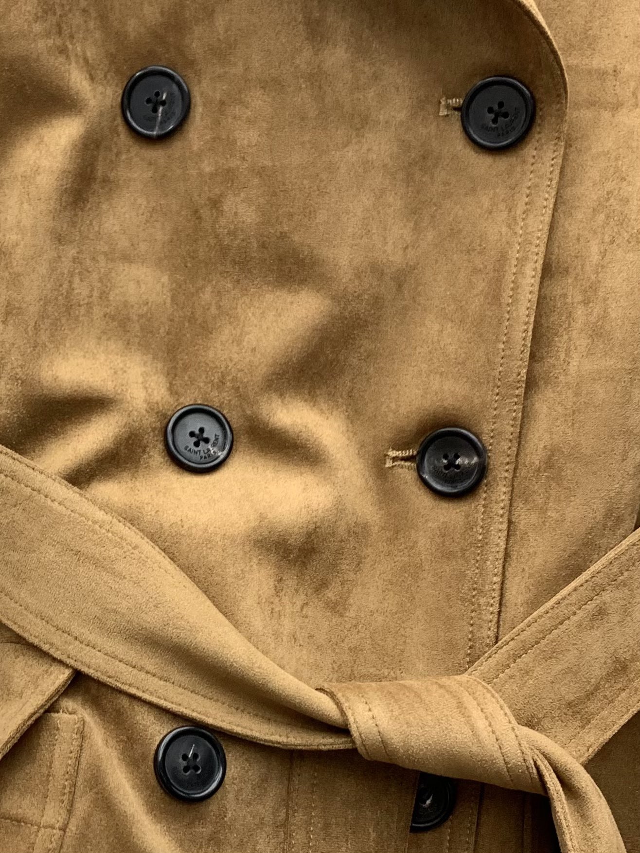 Saint Laurent Suede trench coat