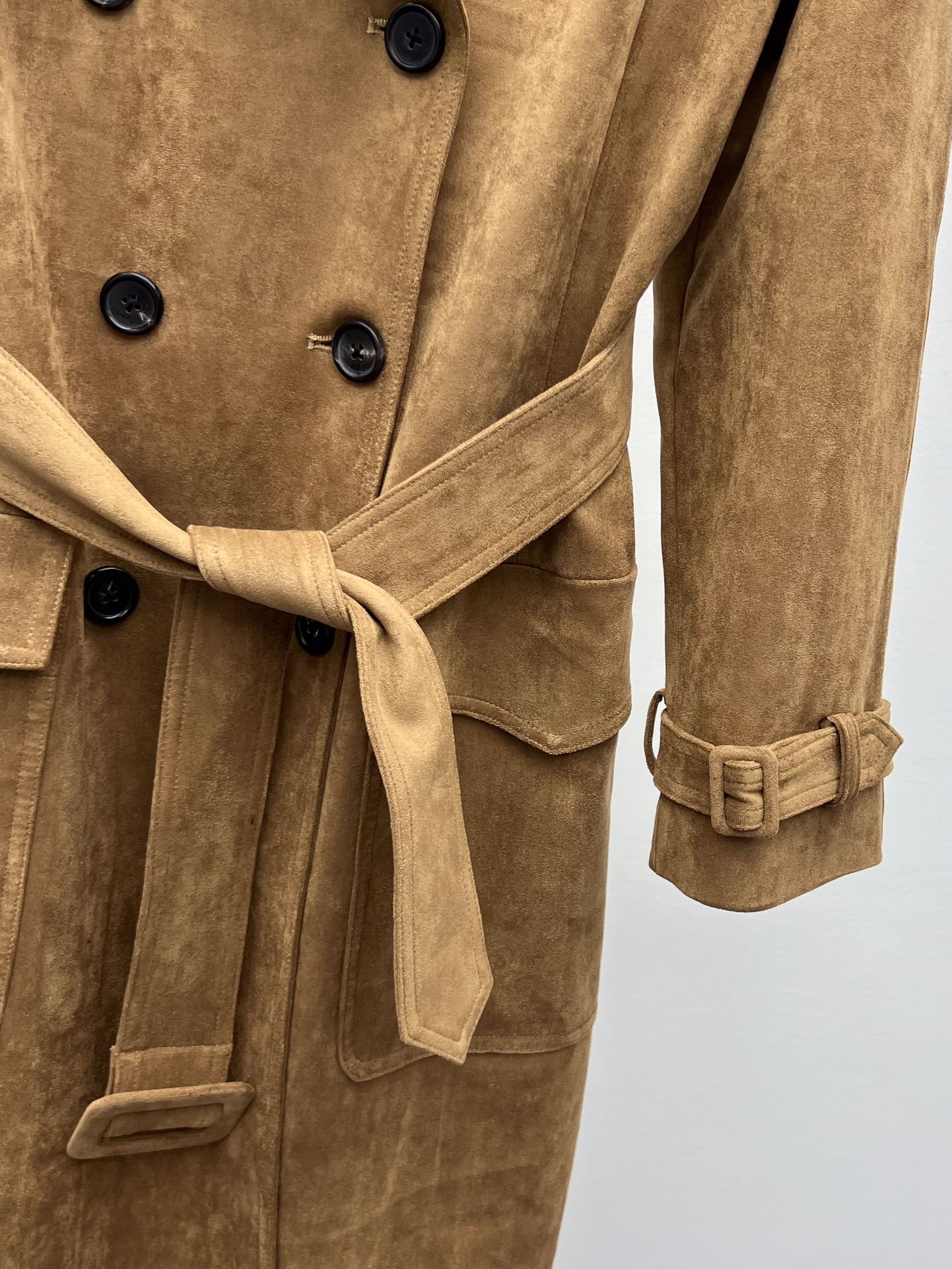 Saint Laurent Suede trench coat