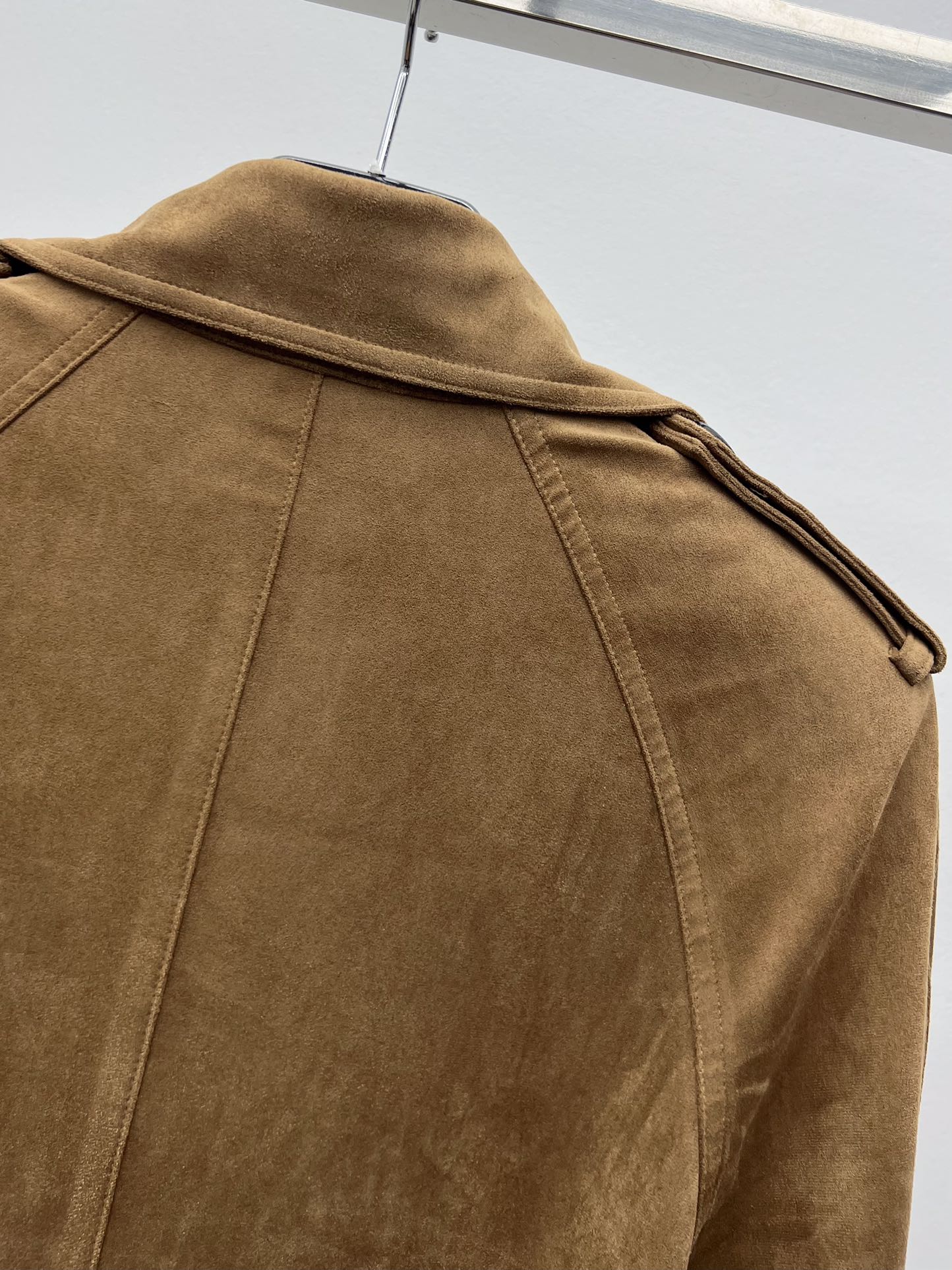 Saint Laurent Suede trench coat