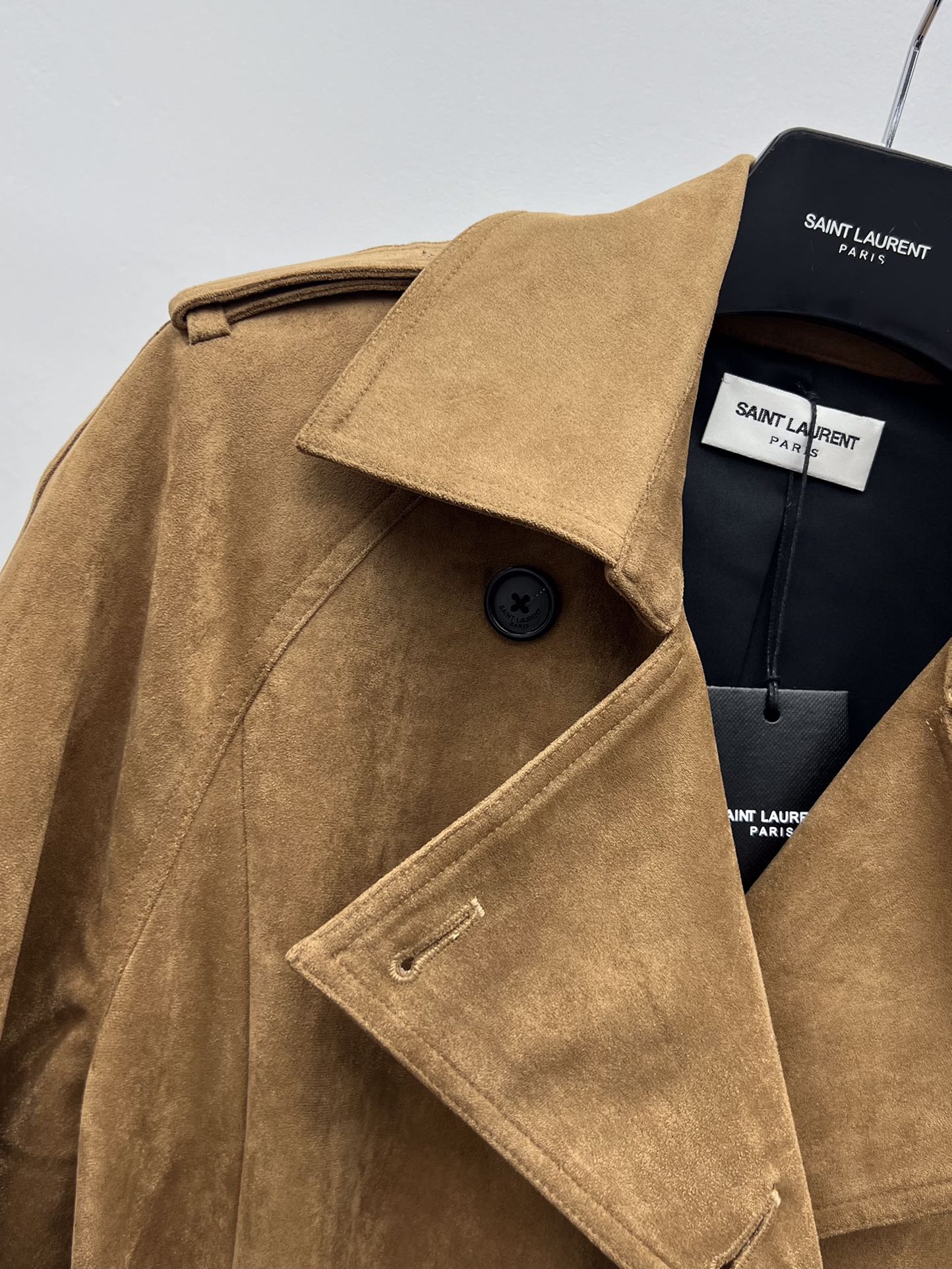 Saint Laurent Suede trench coat