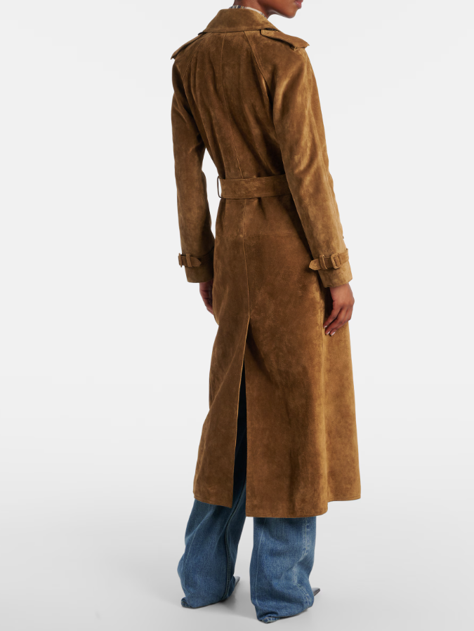 Saint Laurent Suede trench coat